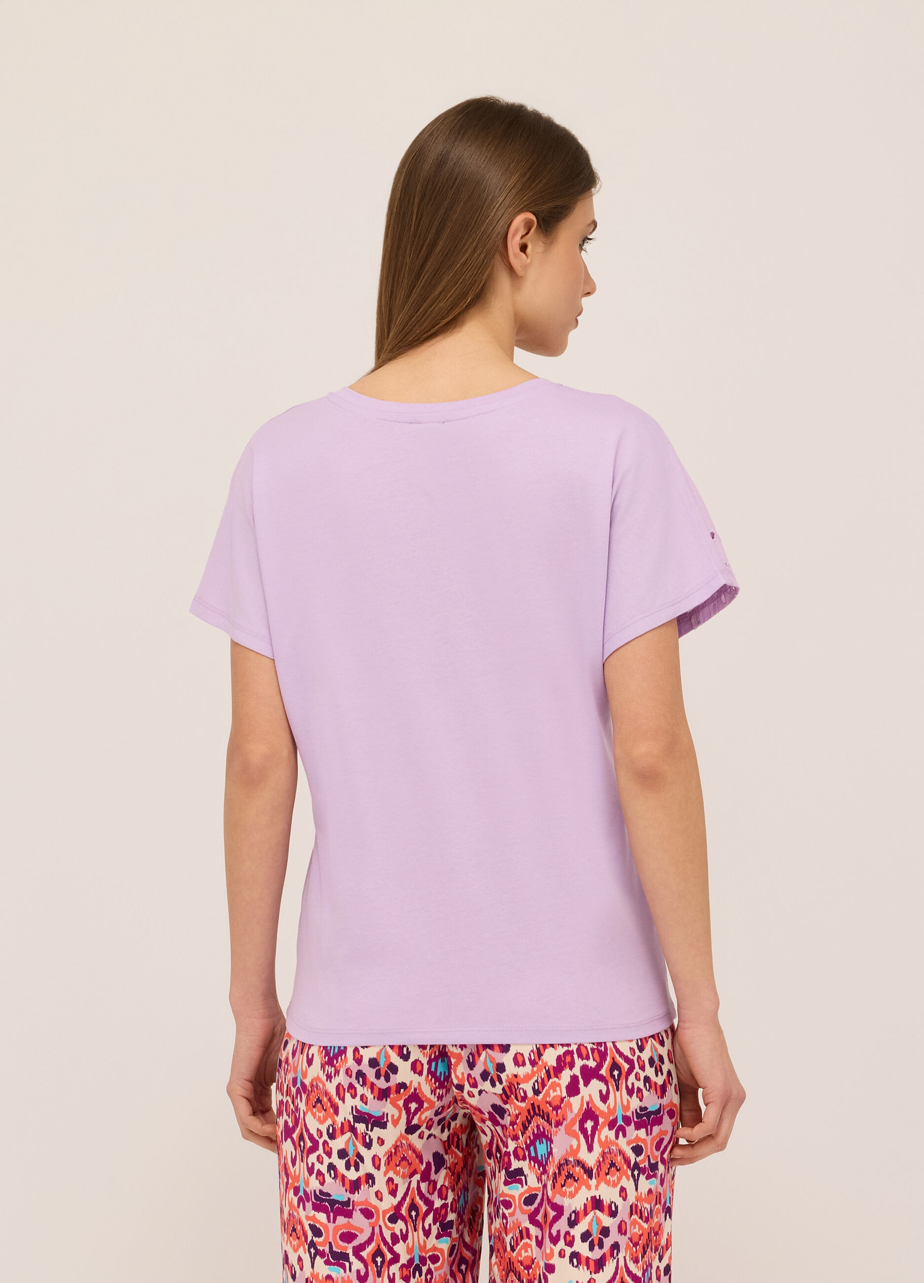 T-shirt in jersey di puro cotone donna_1