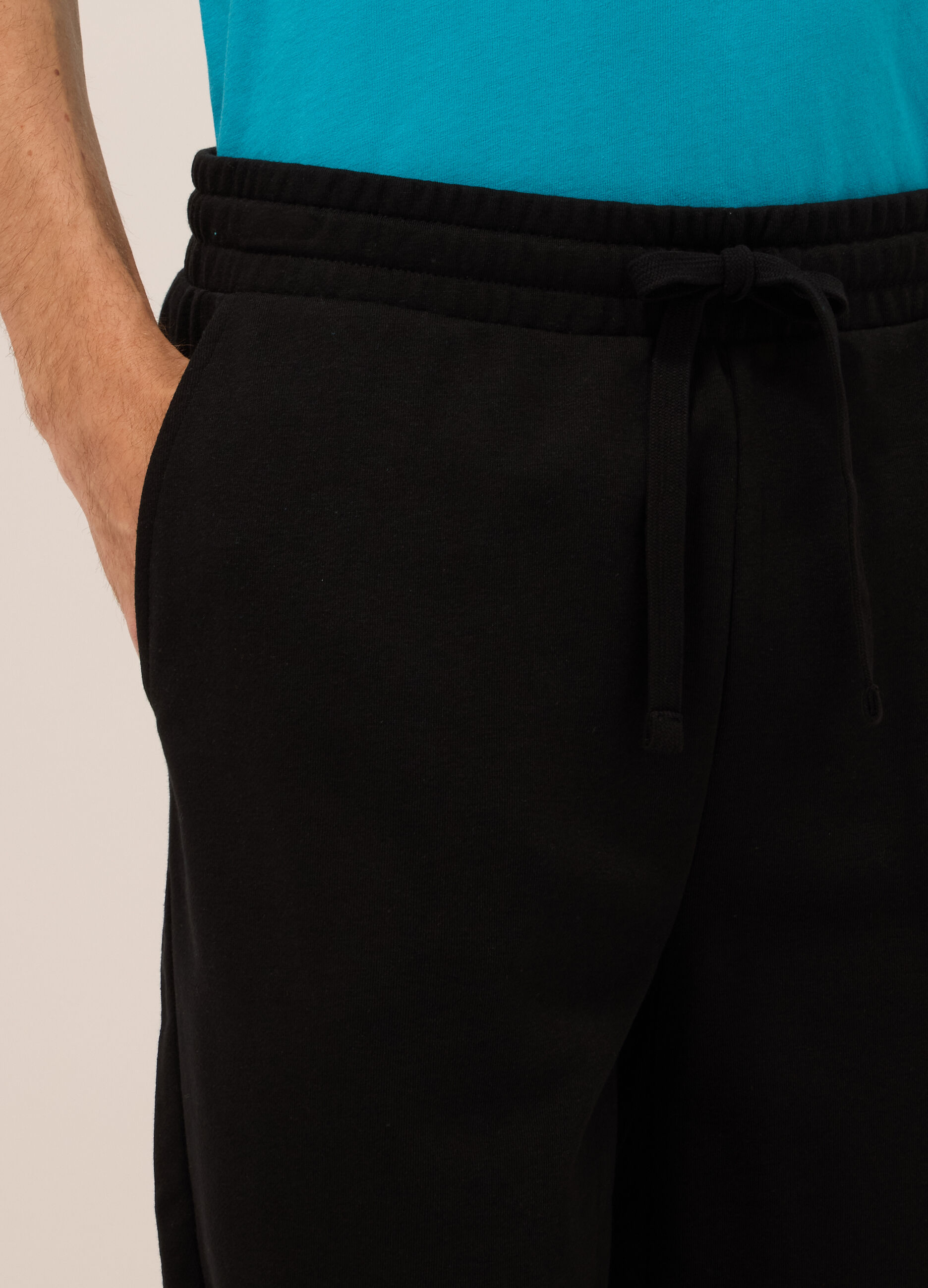 Shorts sportivi in felpa misto cotone uomo_2