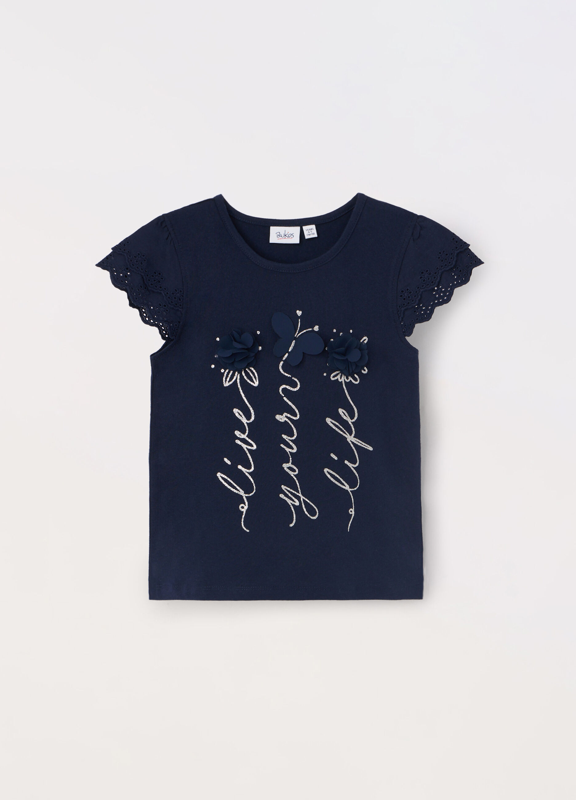 T-shirt in jersey di puro cotone bambina_0