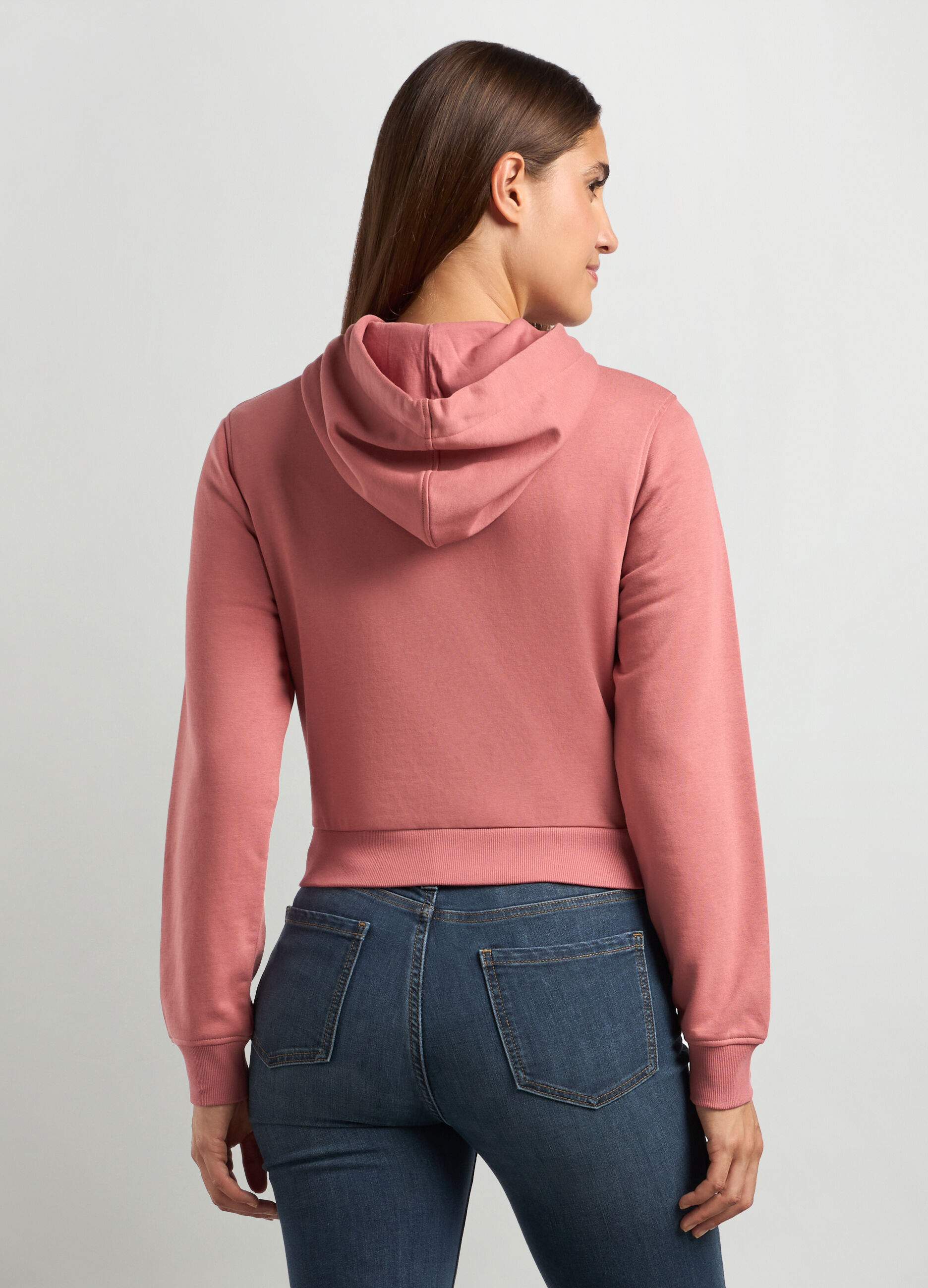 Felpa con cappuccio misto cotone donna_1