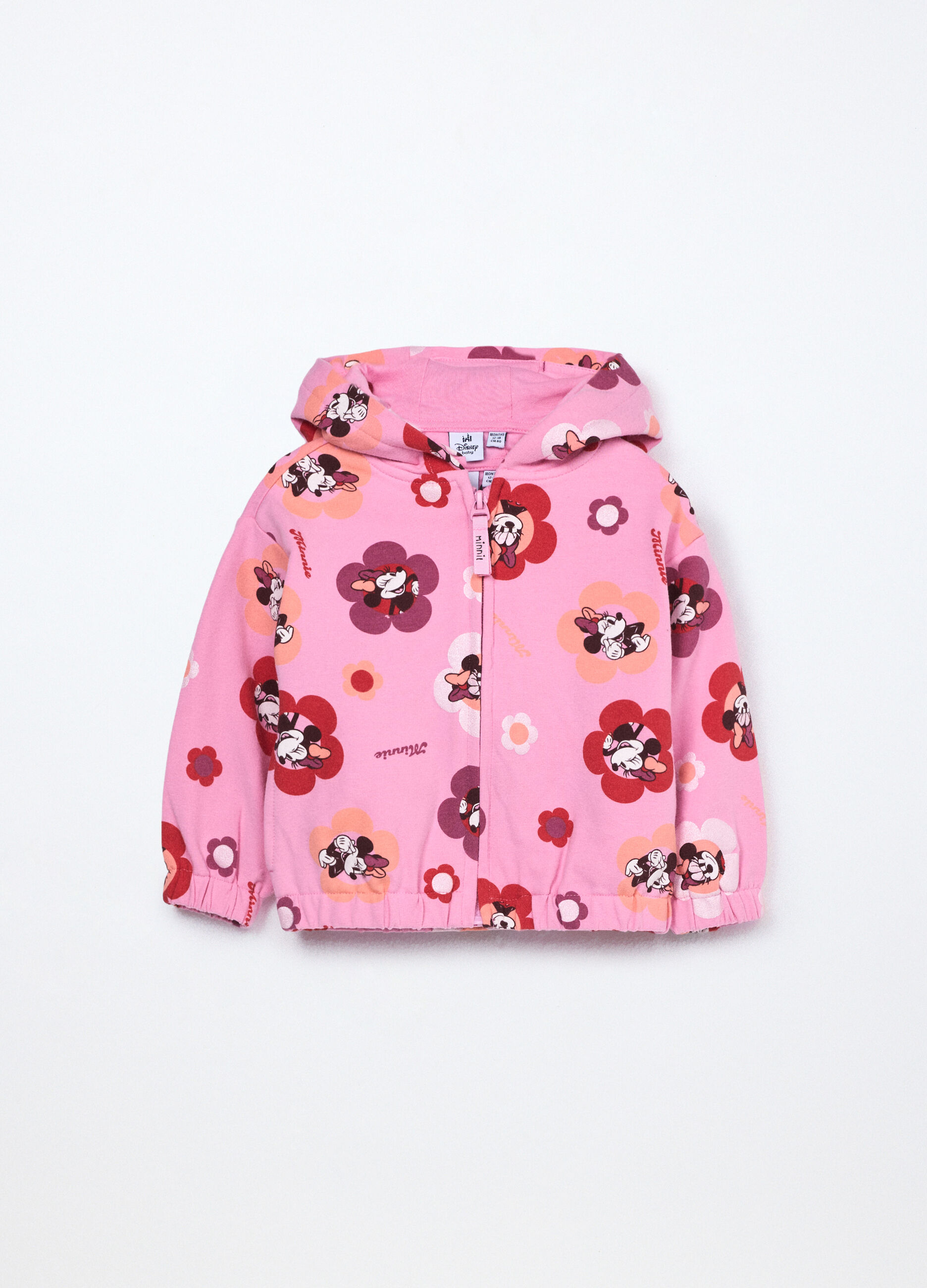 Felpa Minnie full zip con cappuccio neonata_0