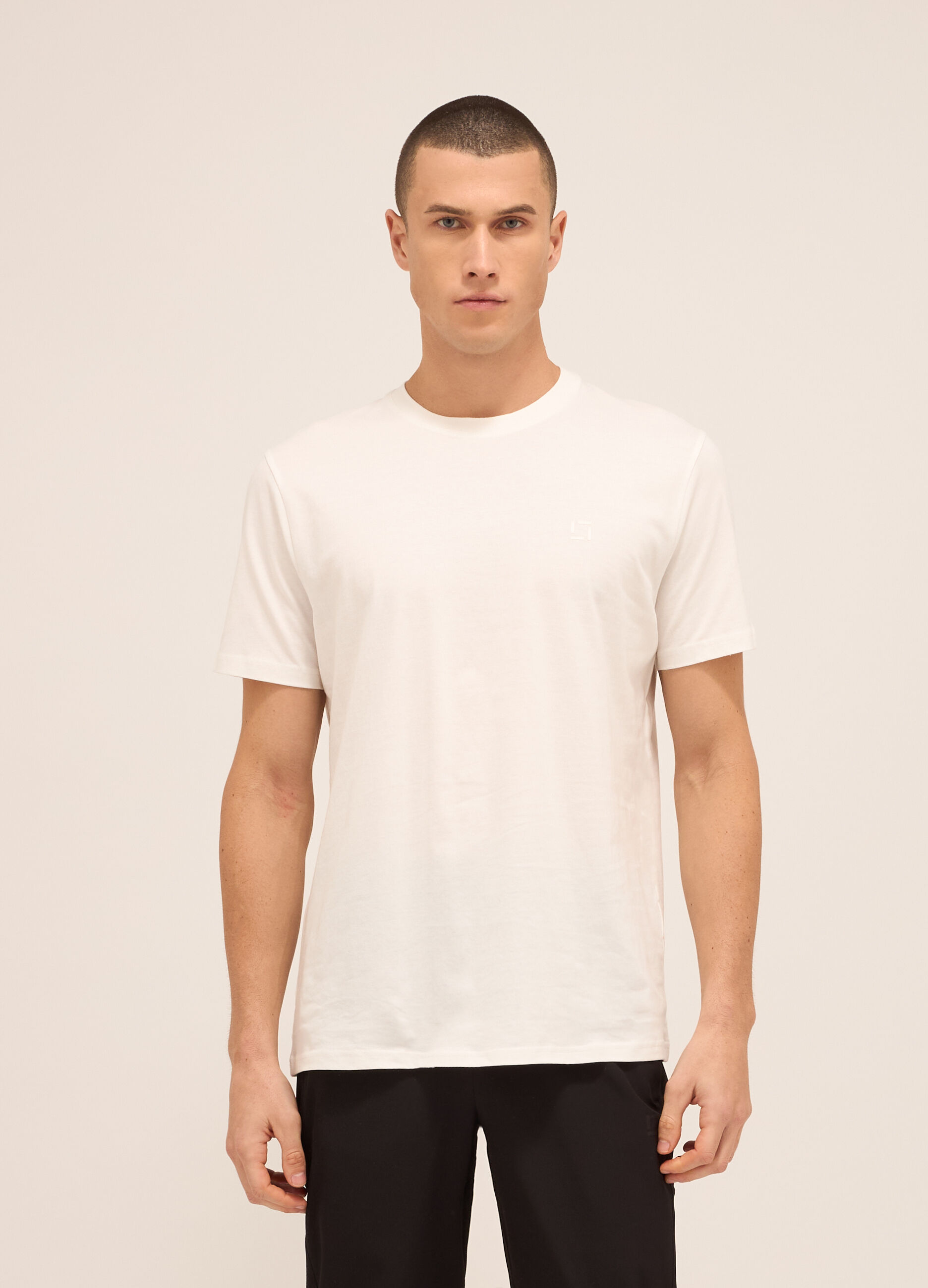 T-shirt sportiva in puro cotone uomo