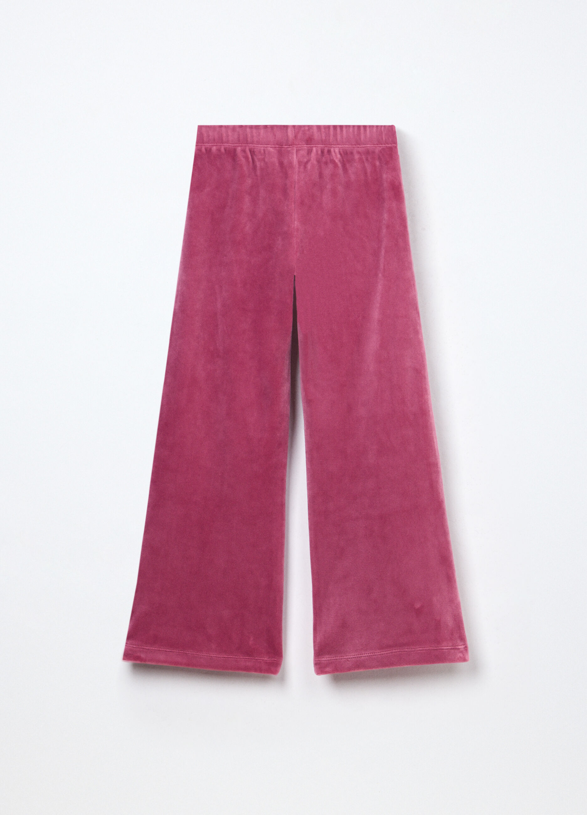 Pantaloni wide leg velours bambina_1