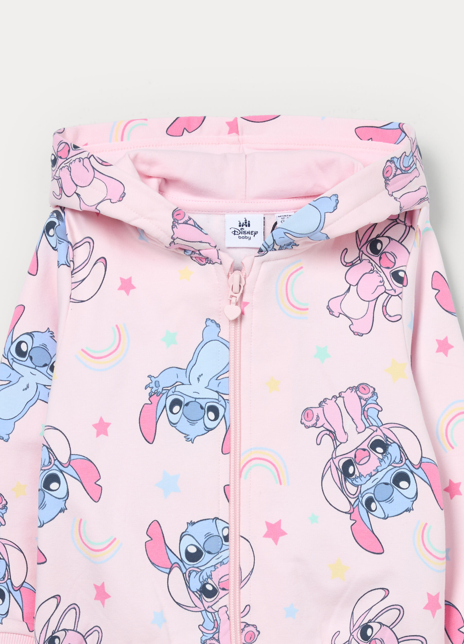 Felpa full zip con cappuccio bimba_2