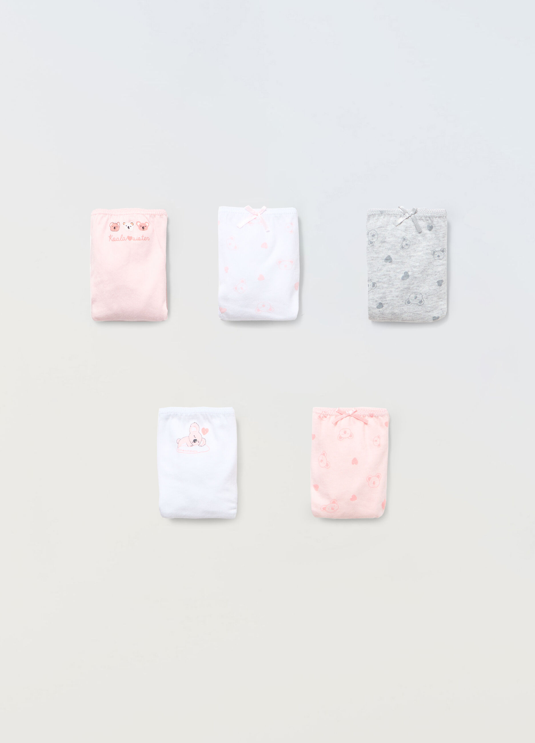 Pack 5 slip in interlock di puro cotone bambina_1