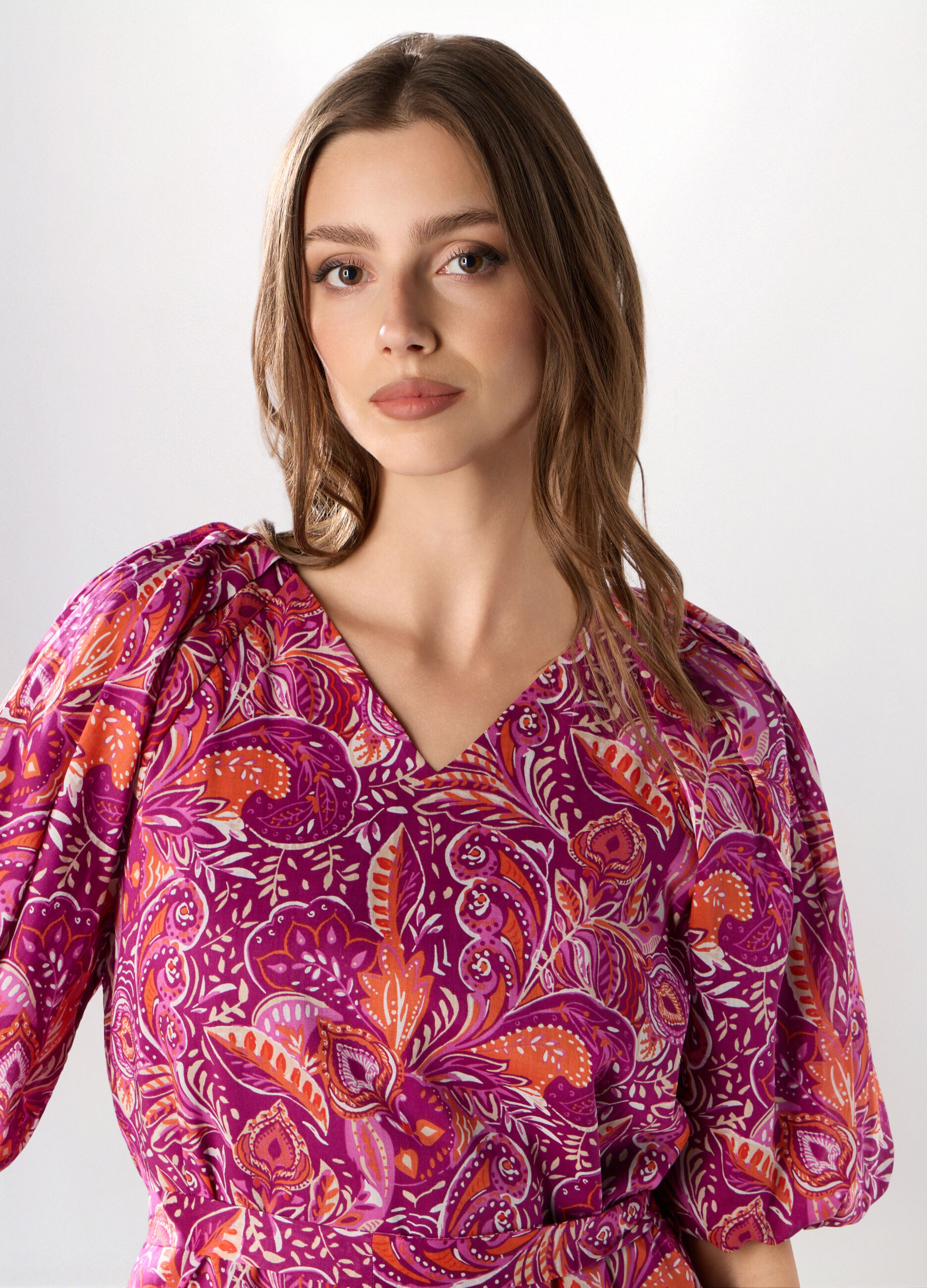 Abito corto in pura lyocell donna_2