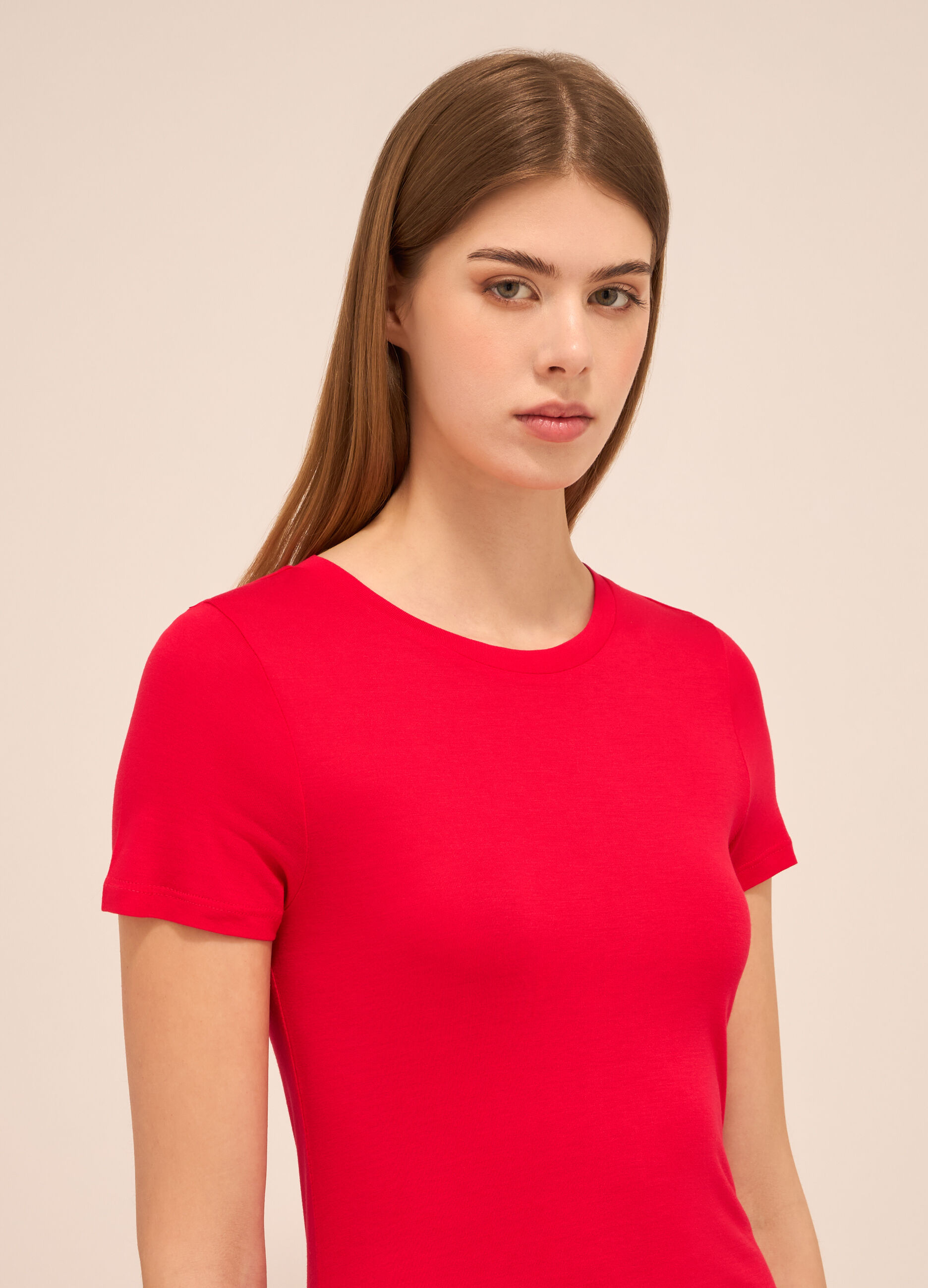 T-shirt in pura viscosa donna_2