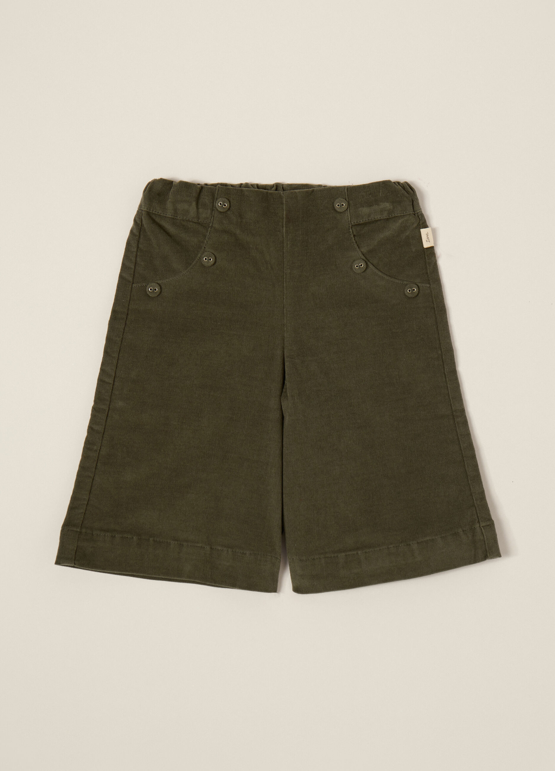 Pantaloni in velluto a coste wide leg IANA neonata_1