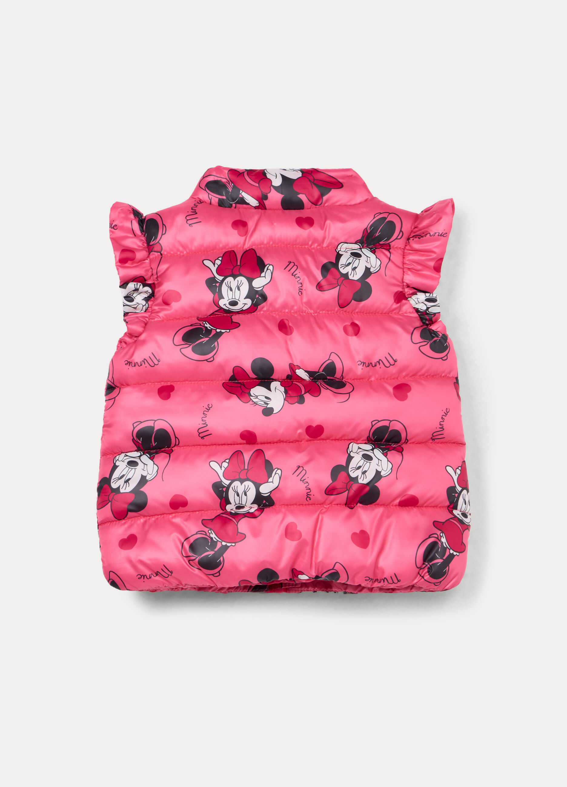 Giubbino imbottito smanicato in taffet&agrave; Disney bimba_1