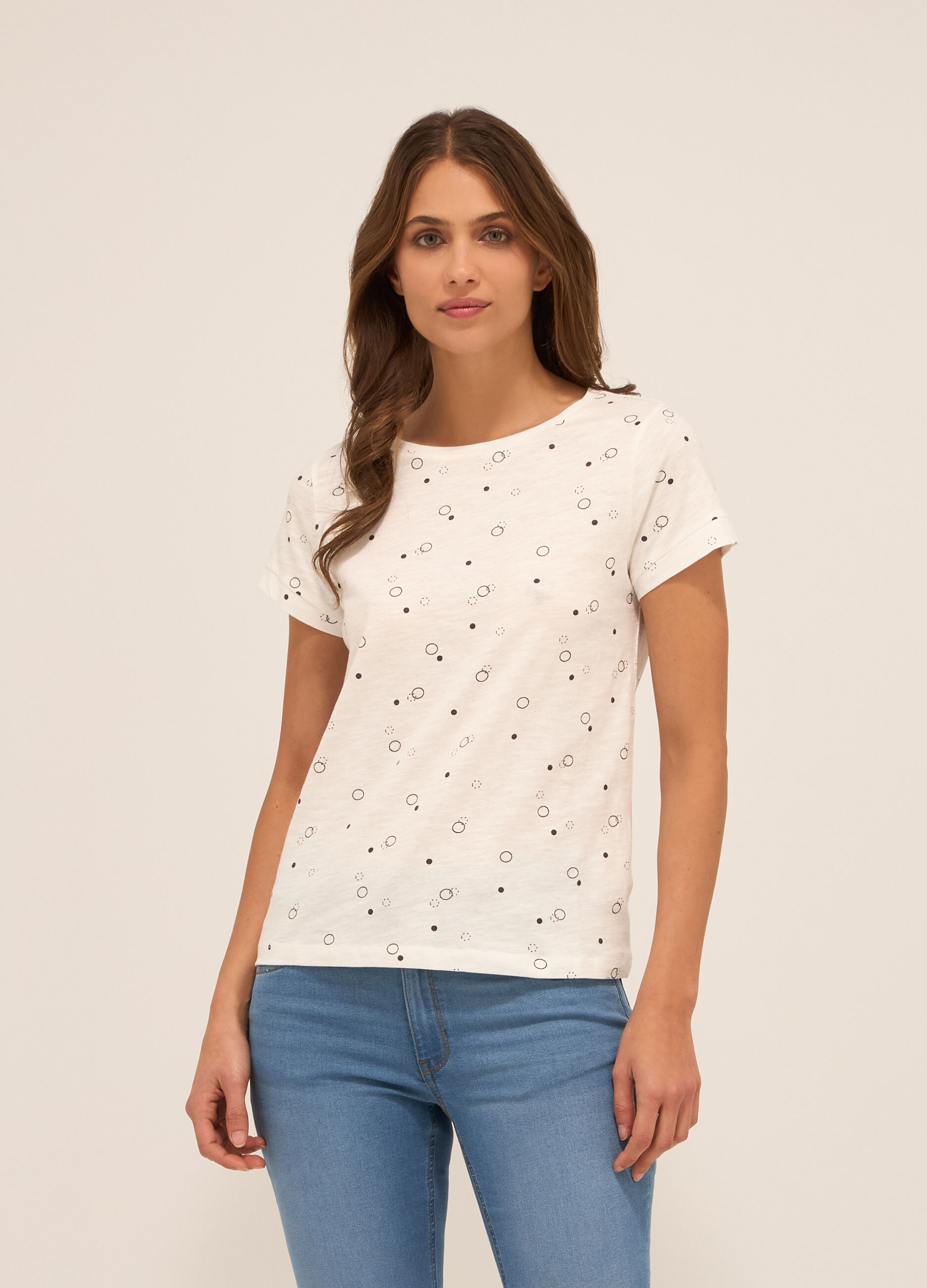 T-shirt in puro cotone donna_0