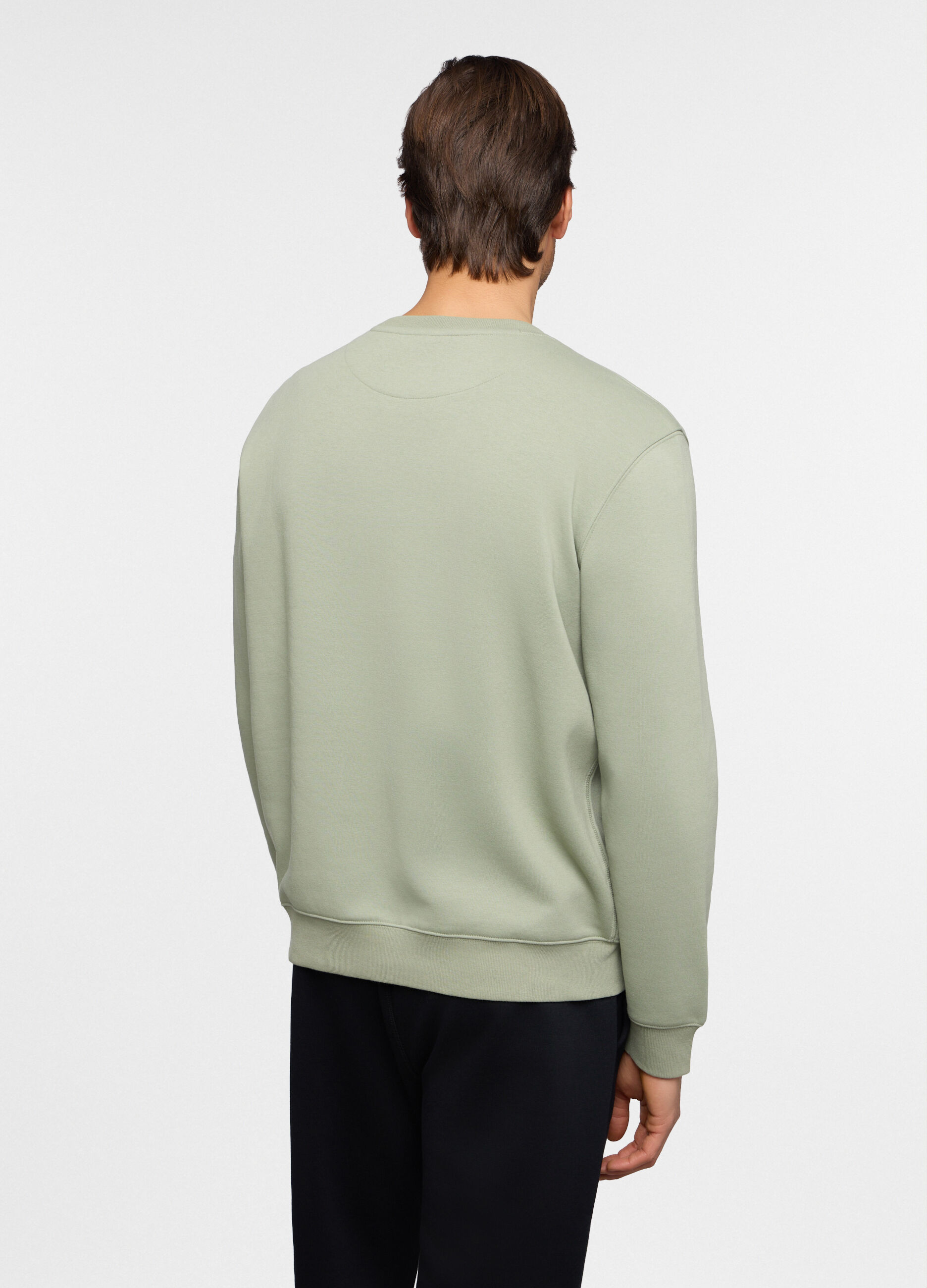 Felpa girocollo in misto cotone uomo_1