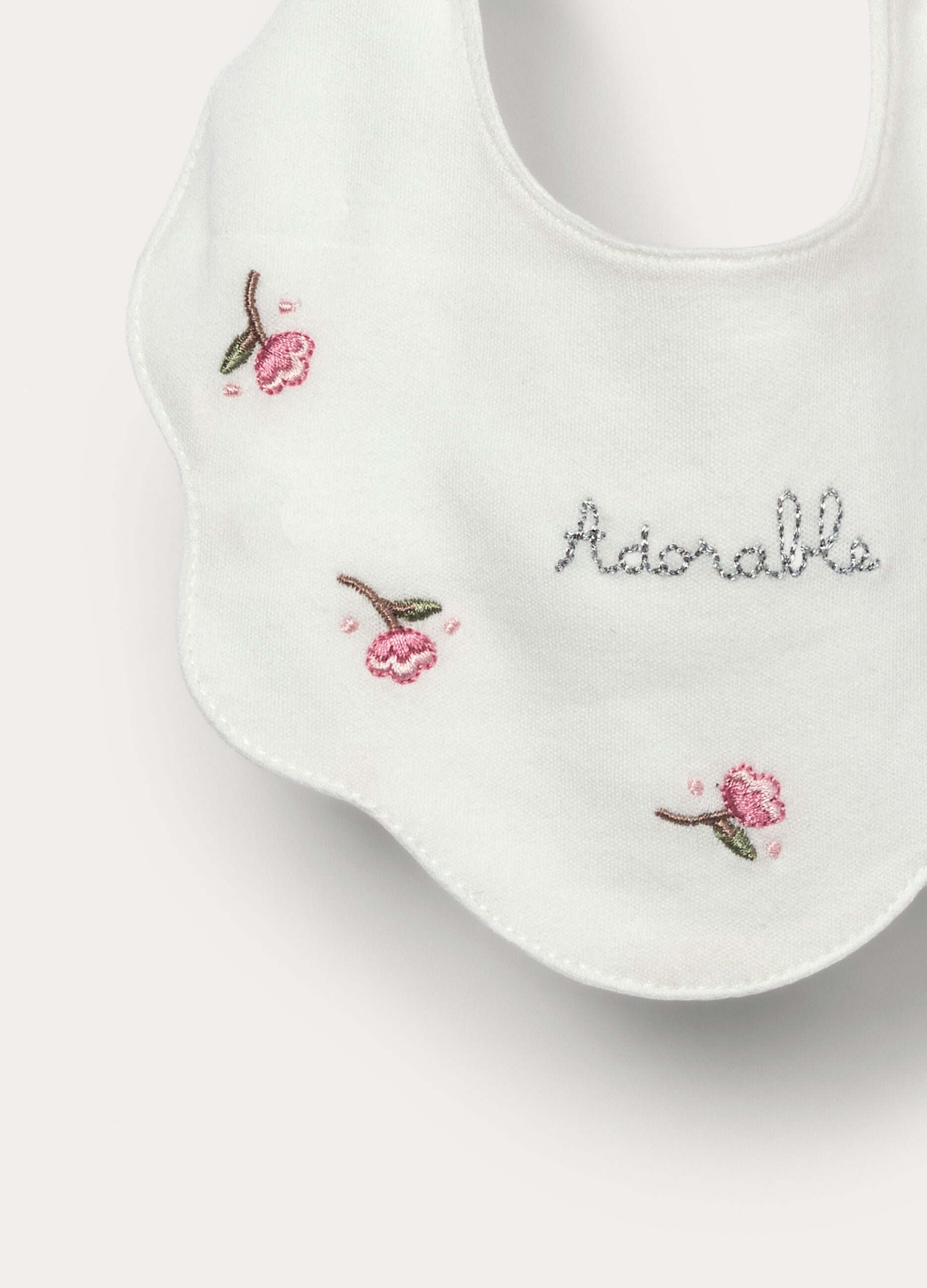 Pack 2 bavaglini in interlock di puro cotone neonata_1