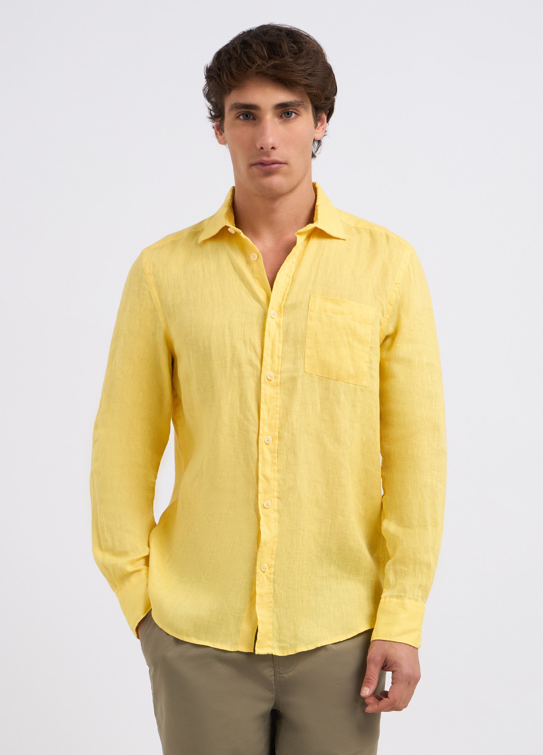 Camicia in puro lino uomo_0