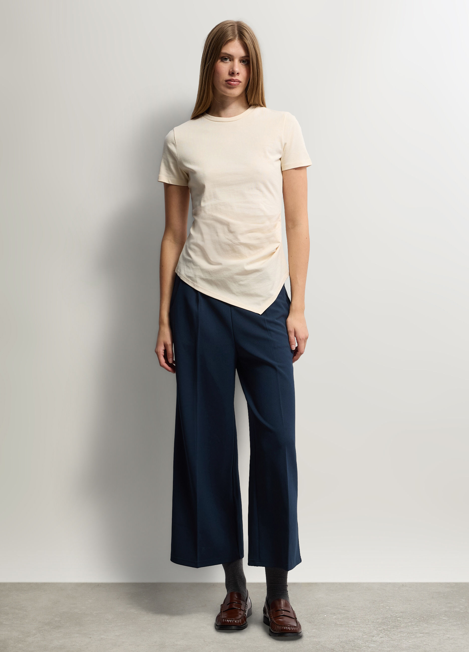 Pantaloni Wide Leg stretch donna_0
