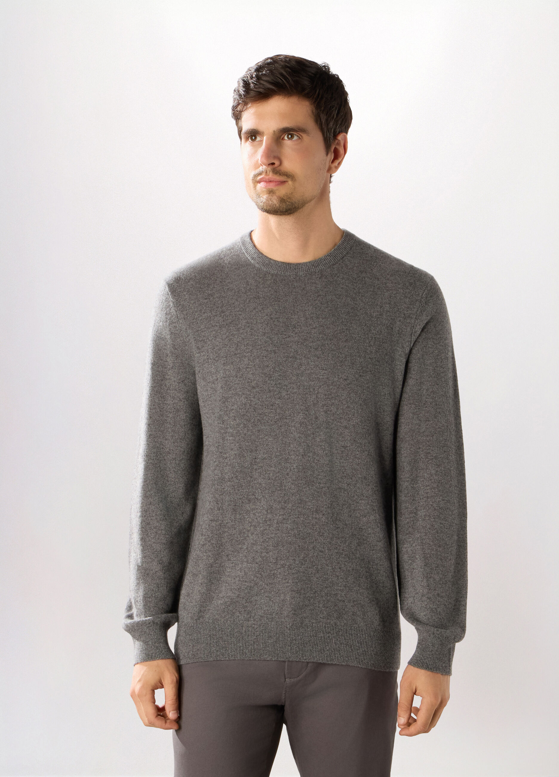 Maglione girocollo in cashmere uomo_0