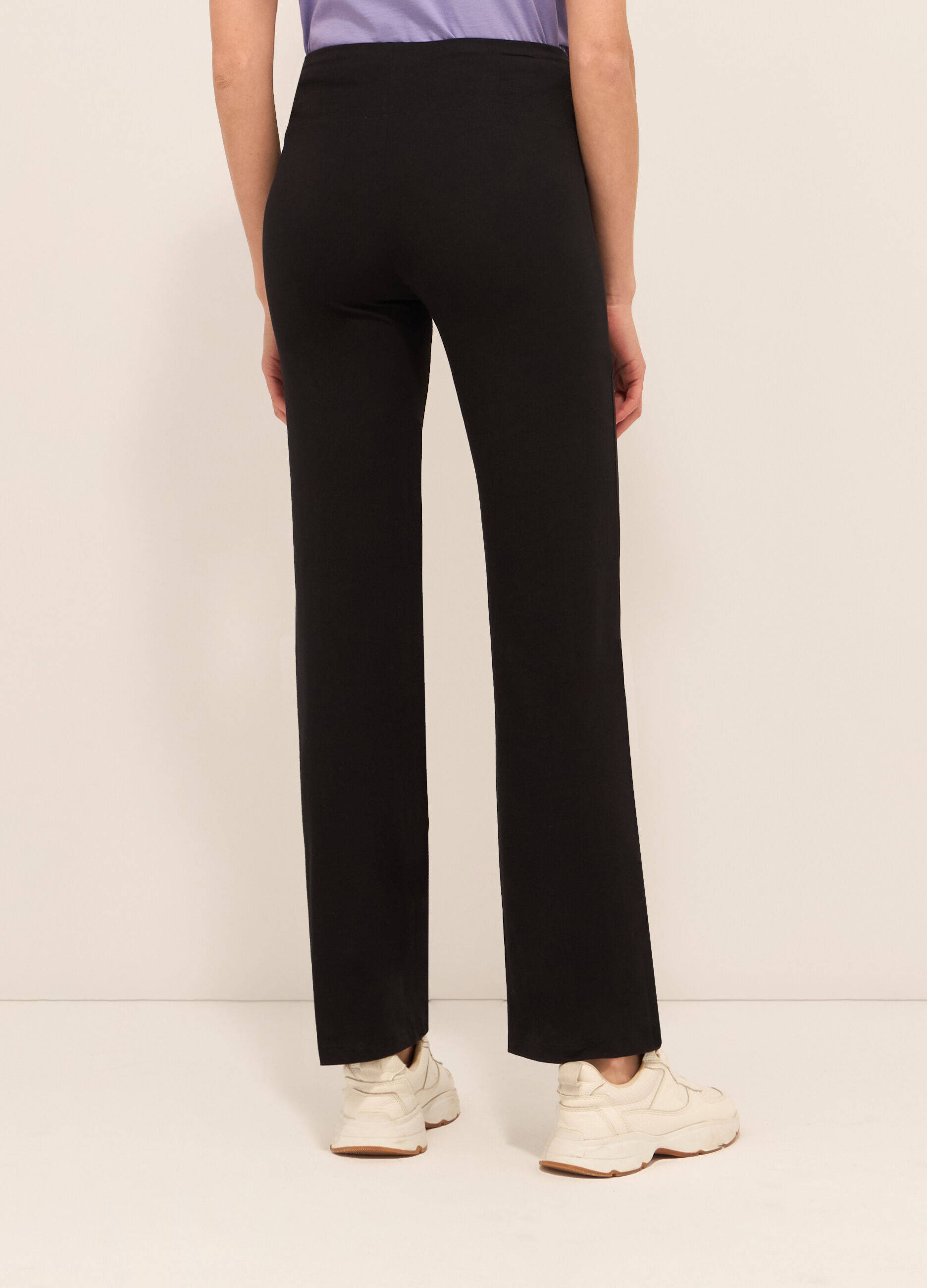 Leggings in jersey di cotone stretch donna_1