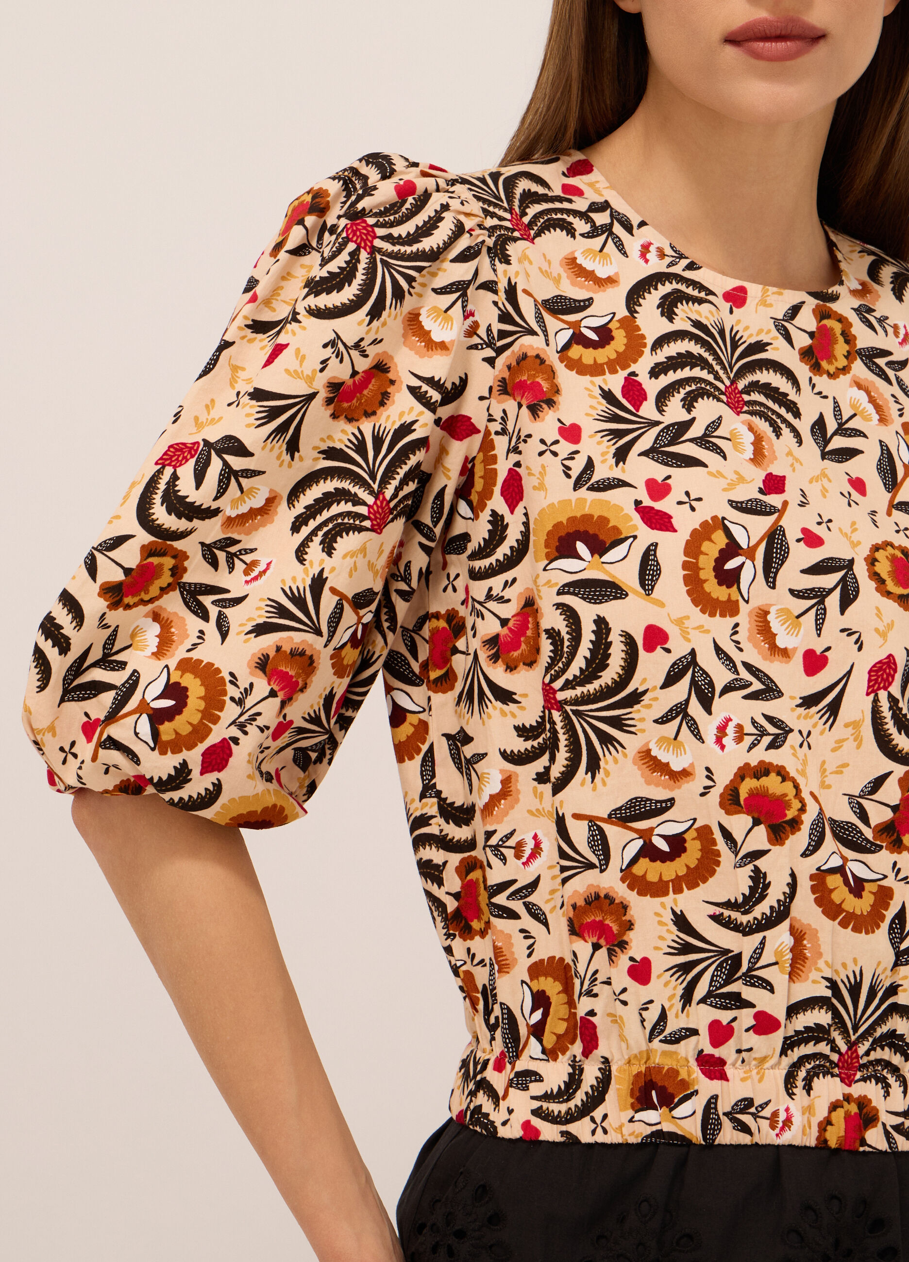 Blusa in popeline di puro cotone donna_2