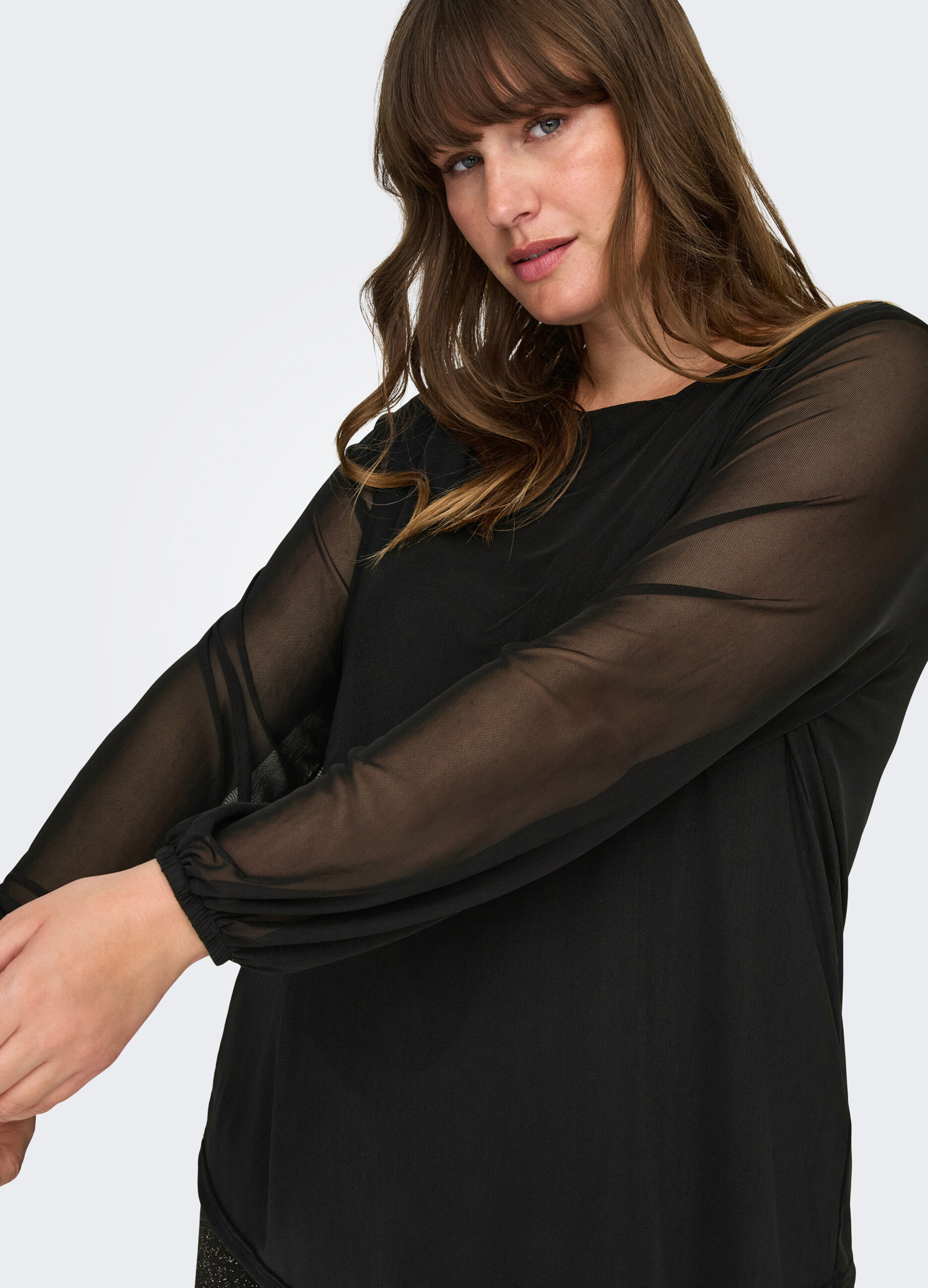 Blusa a maniche lunghe con scollo a barca_4