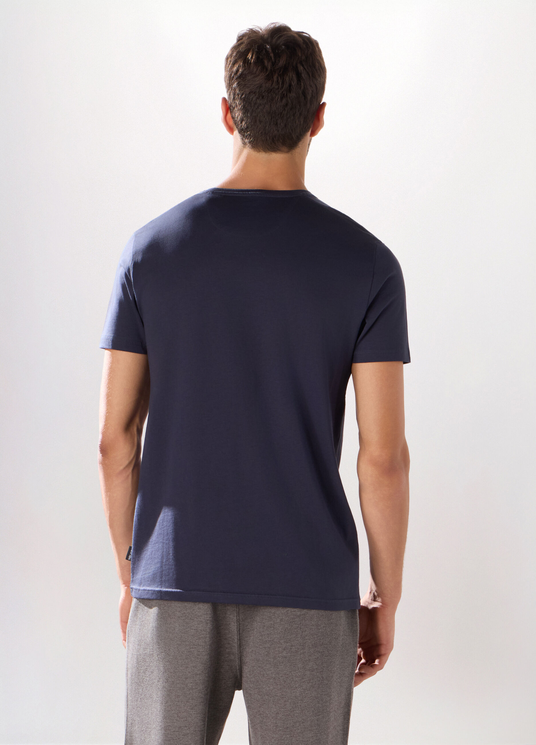 T-shirt girocollo regular fit in cotone uomo_1
