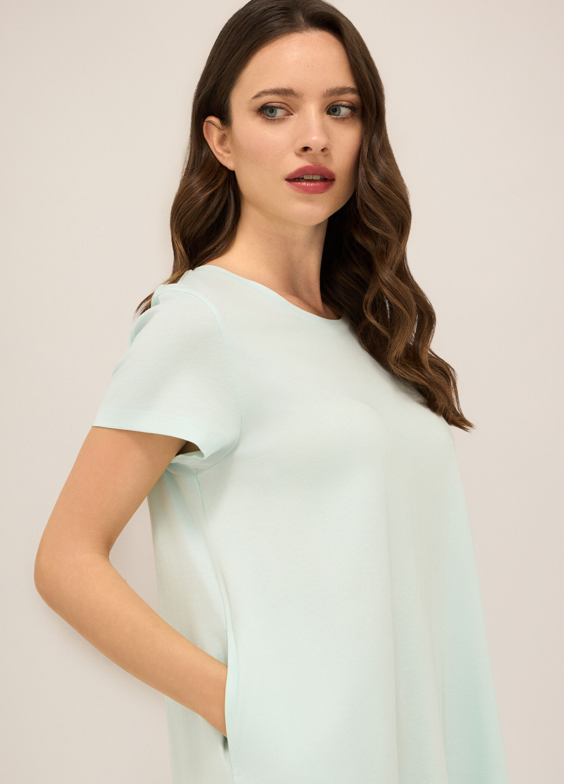 Camicia da notte in jersey di puro donna_2