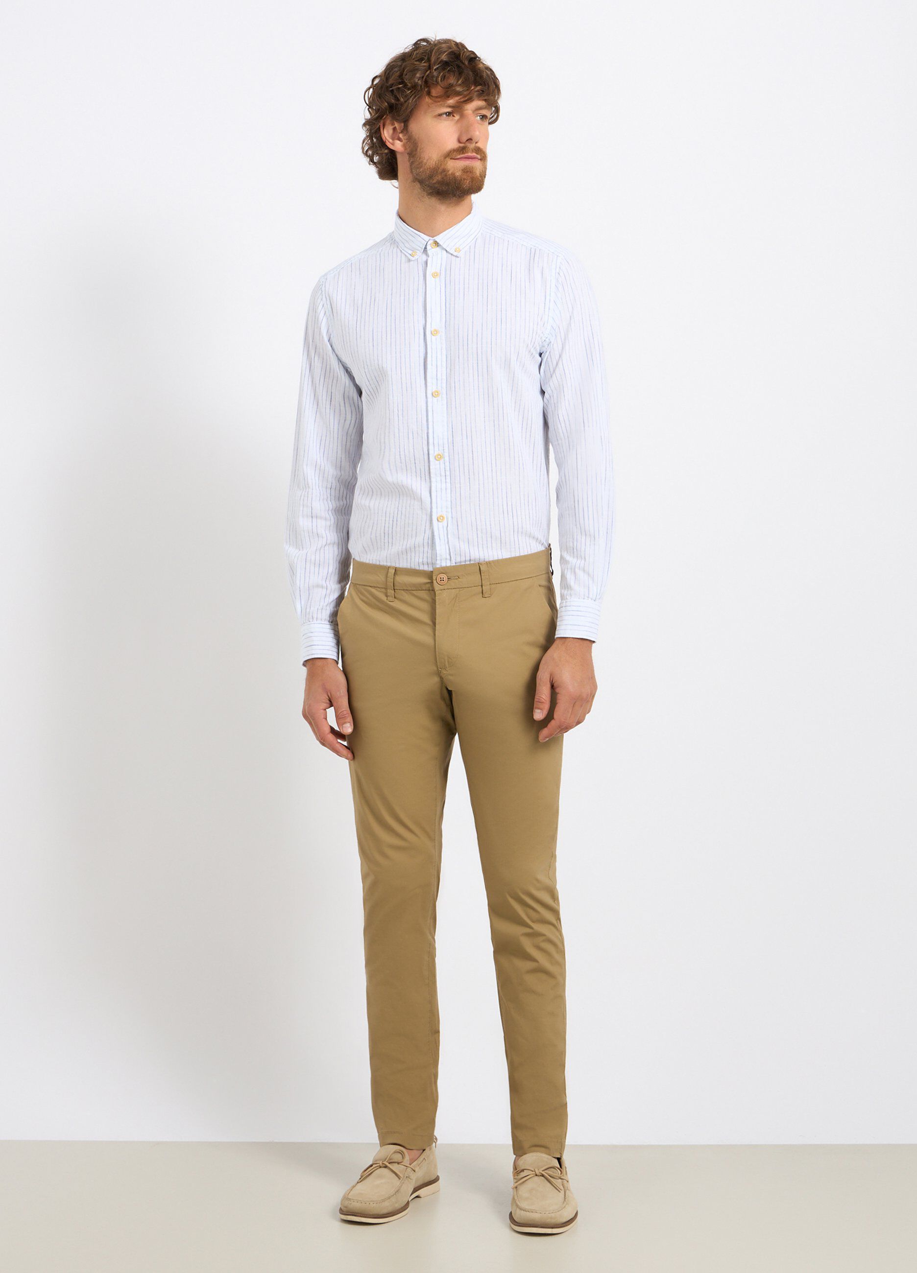 Pantaloni chino in cotone stretch uomo_0