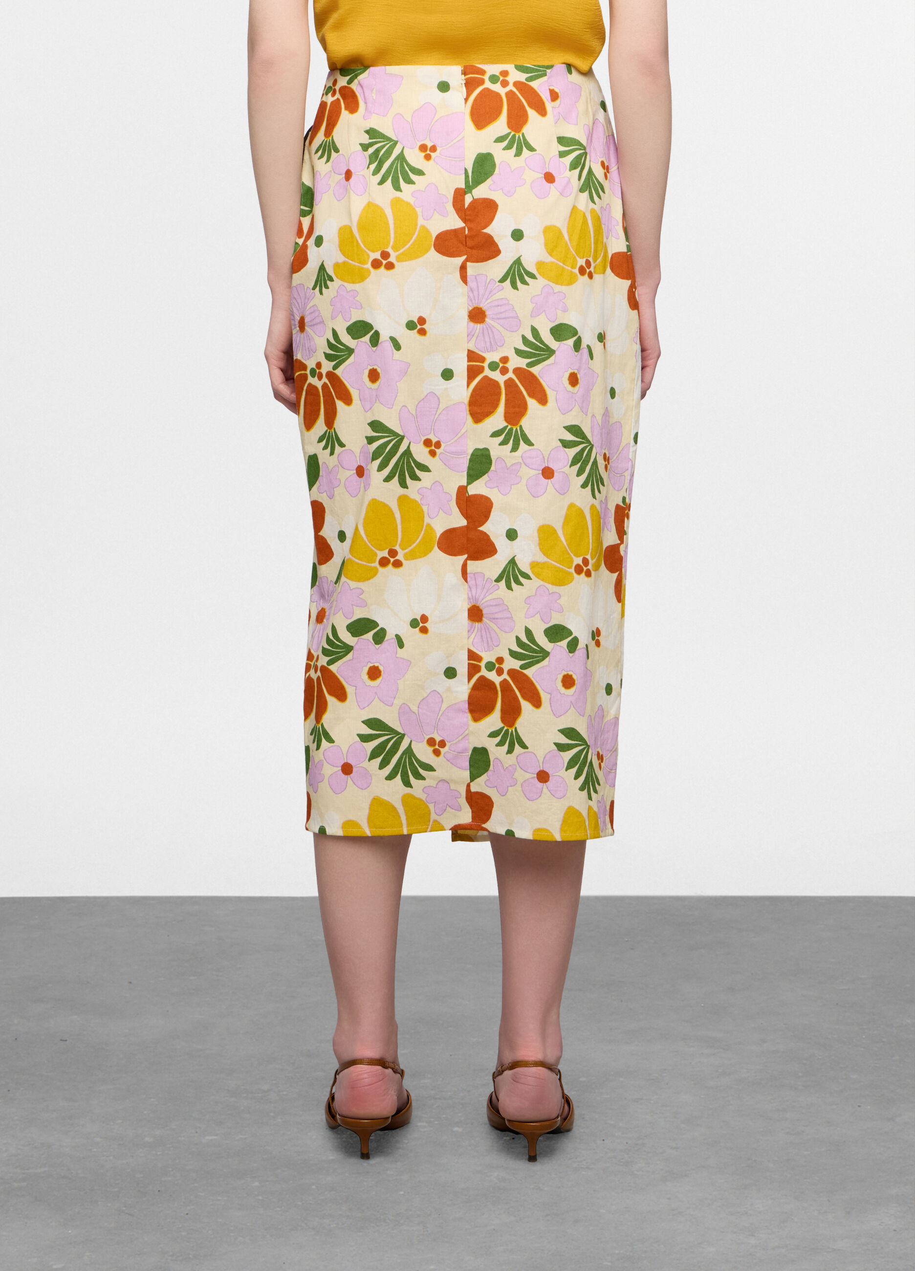 Gonna lunga misto lino donna_1