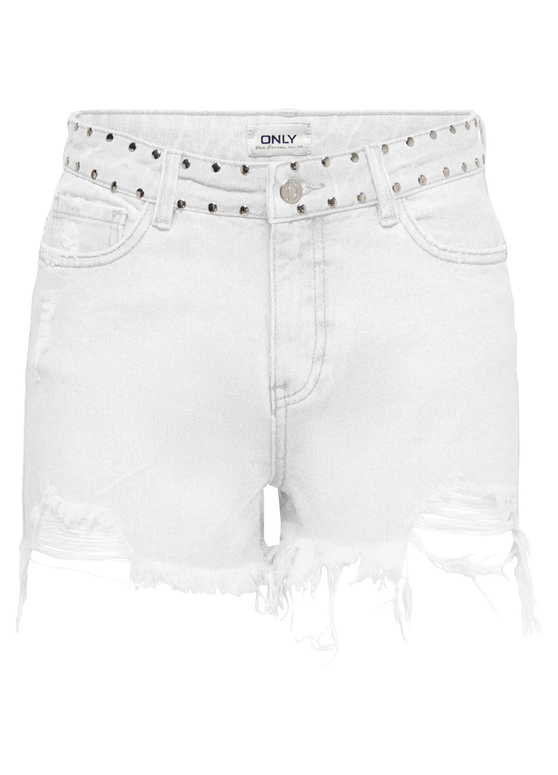 Shorts ripped in denim donna