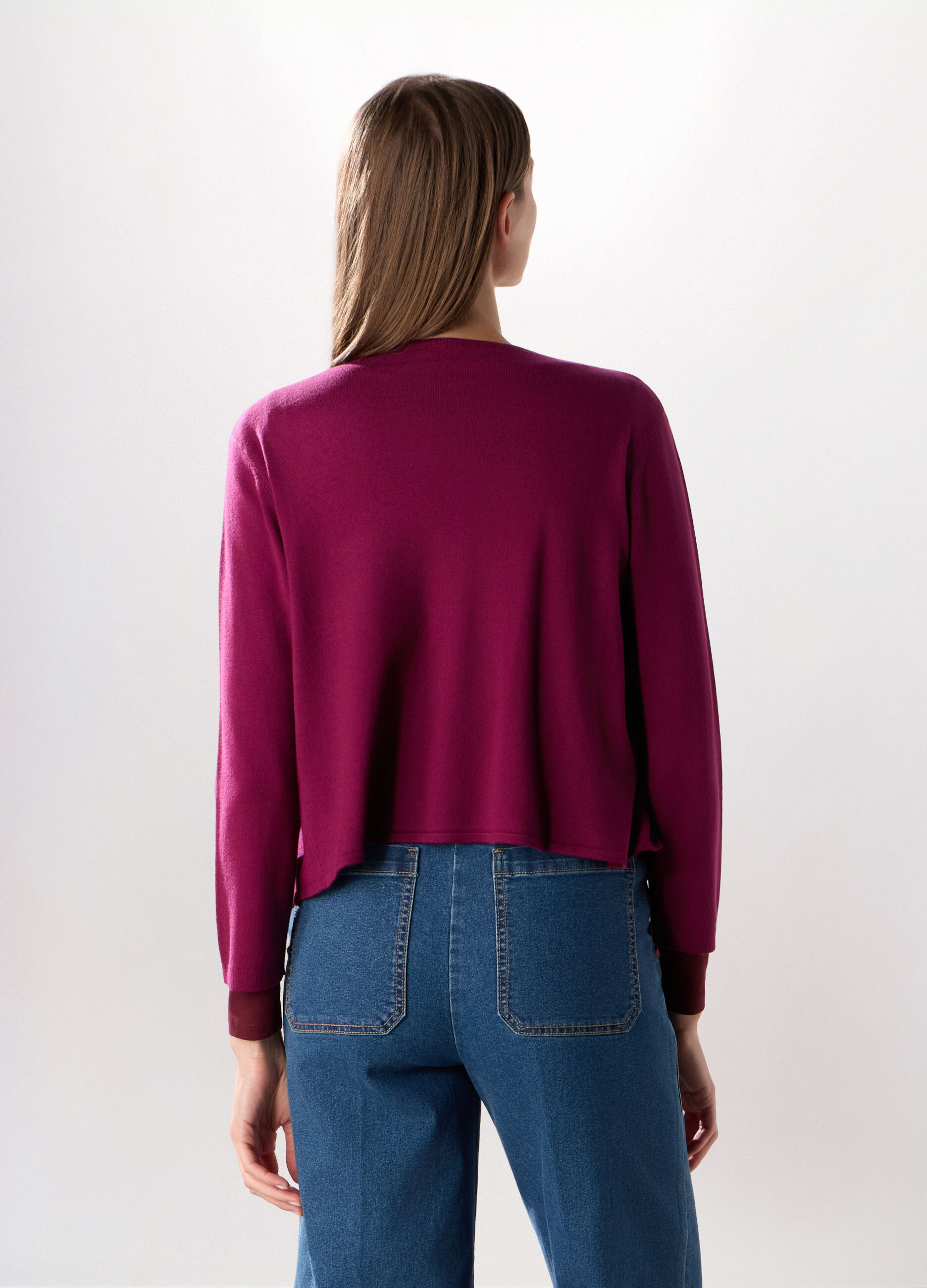 Cardigan aperto sciallato donna_1