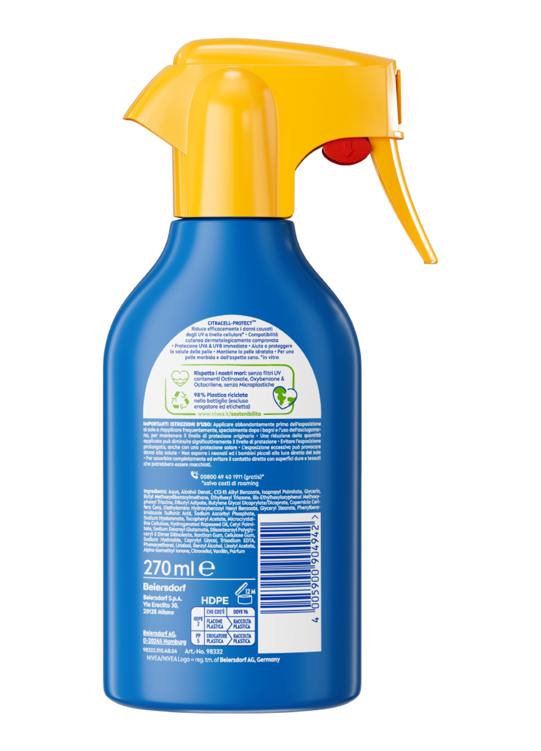 Nivea Sun Spray Solare Protect & Hydrate SPF50+ 270 ml, Crema solare 50+ idratante per 48 ore_1