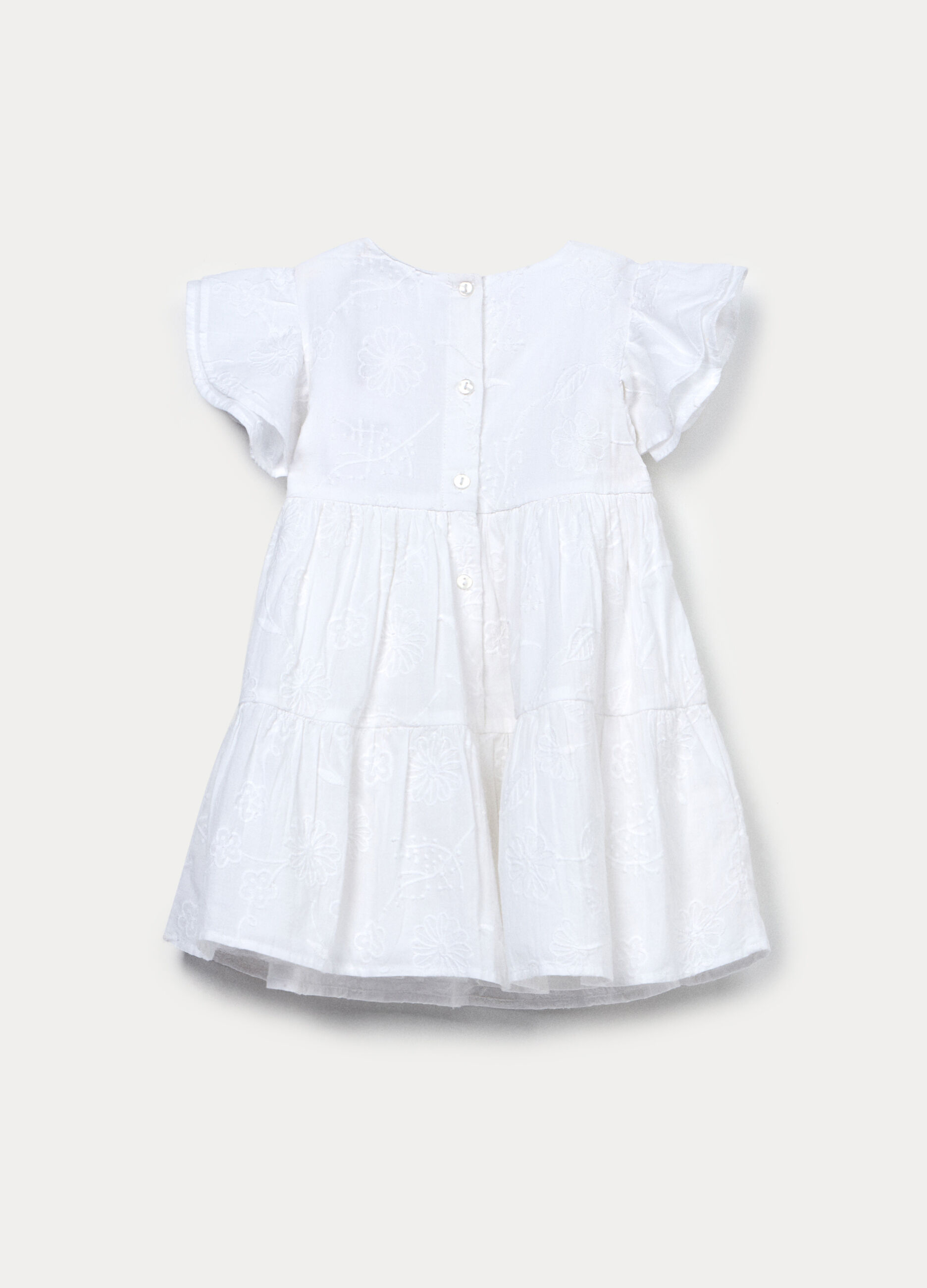 Vestito in puro cotone con ricami bimba_1