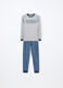 Set pigiama lungo in interlock di misto cotone ragazzo_0