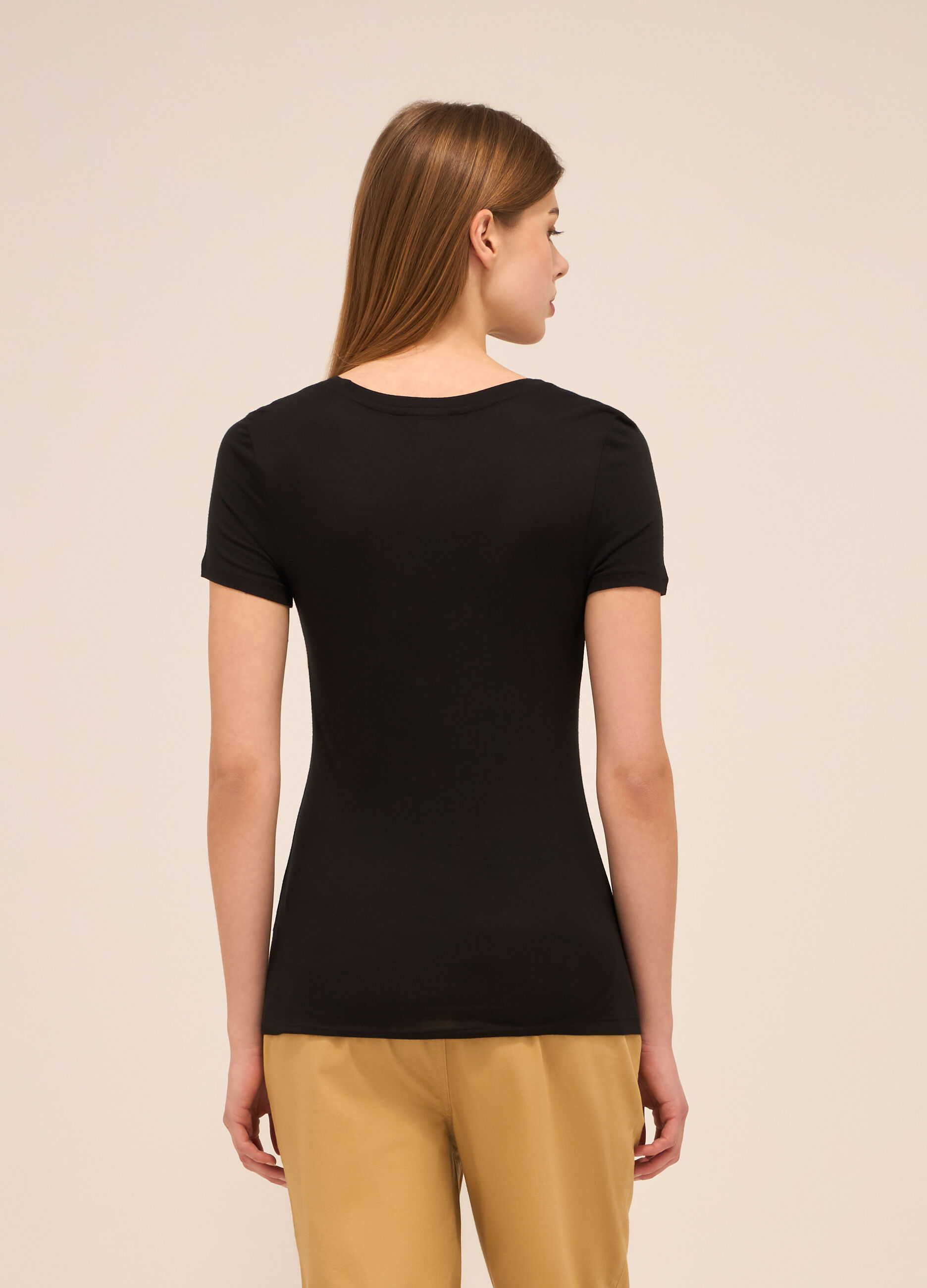 T-shirt in pura viscosa donna_1