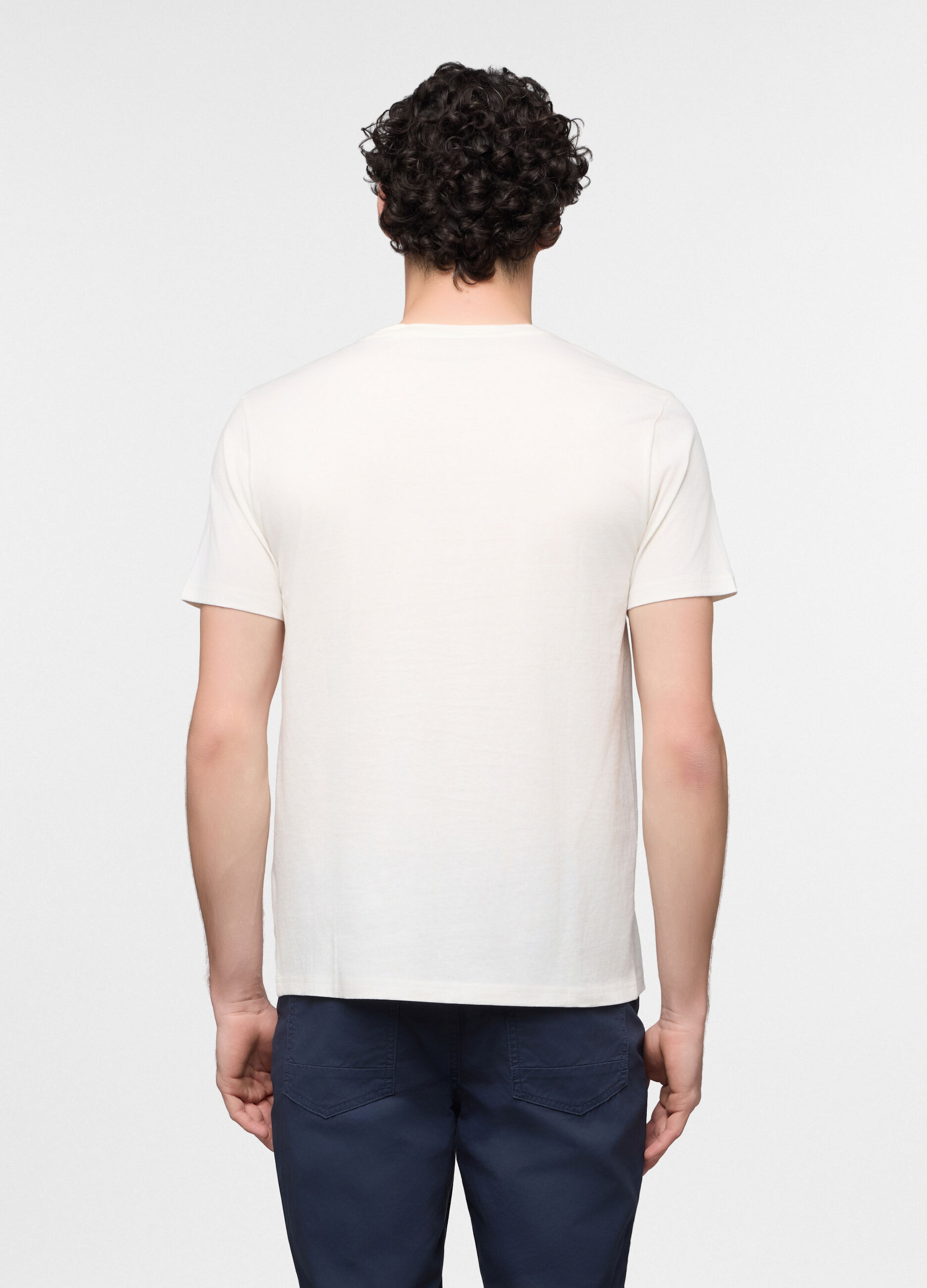 T-shirt girocollo in jersey di cotone uomo_1