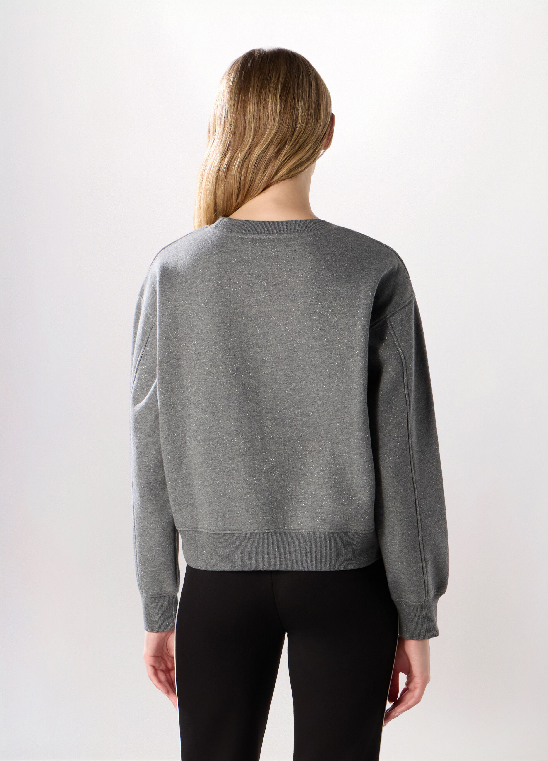 Felpa girocollo misto cotone donna_1
