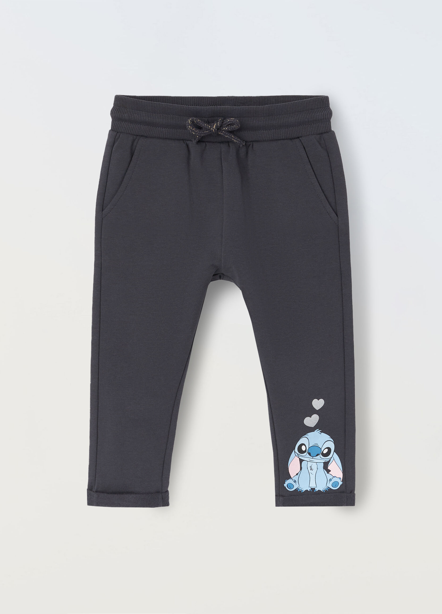 Jogger in jersey di cotone stretch neonata_0