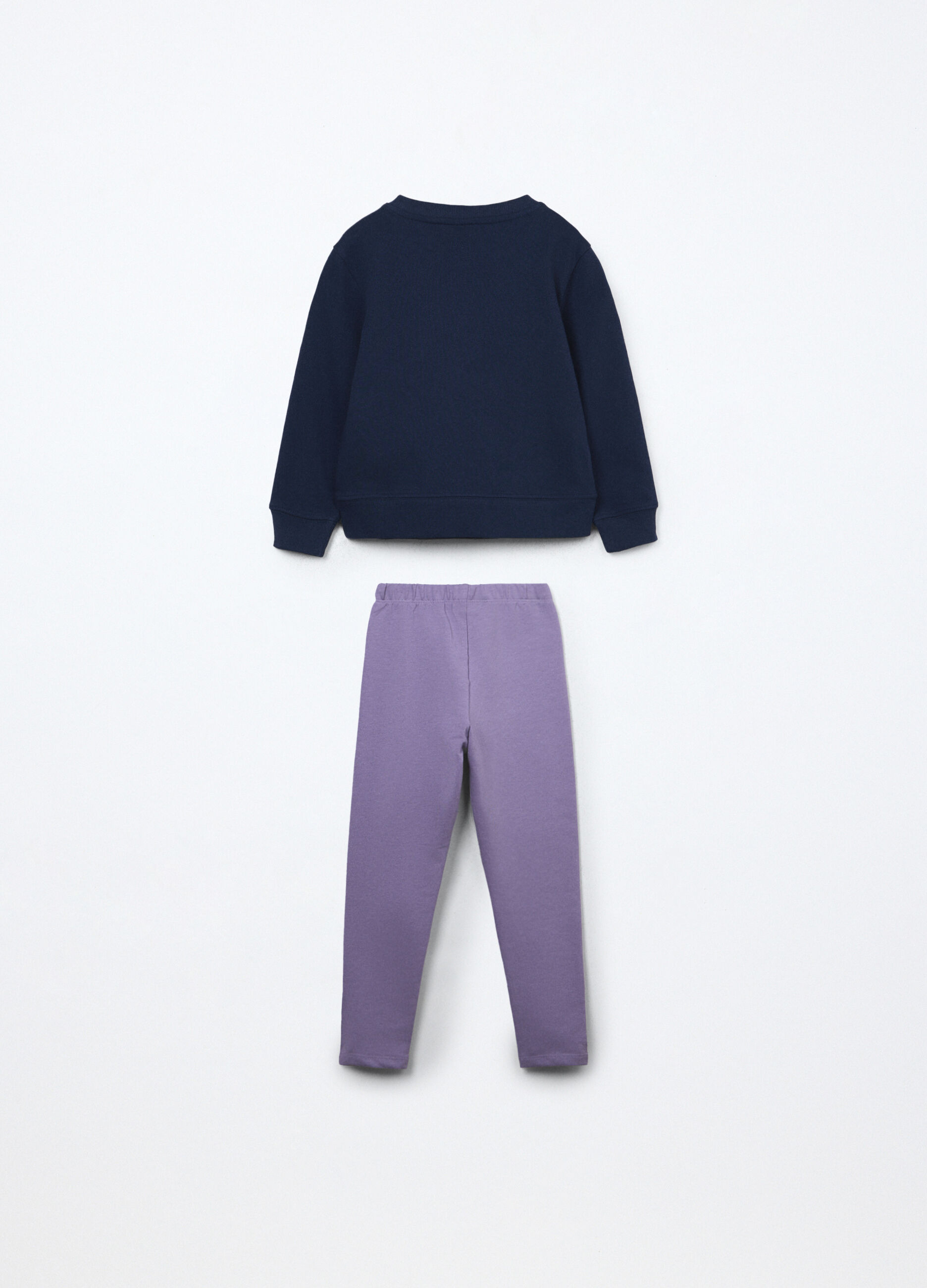 Jogging set in french terry stretch bambina_1