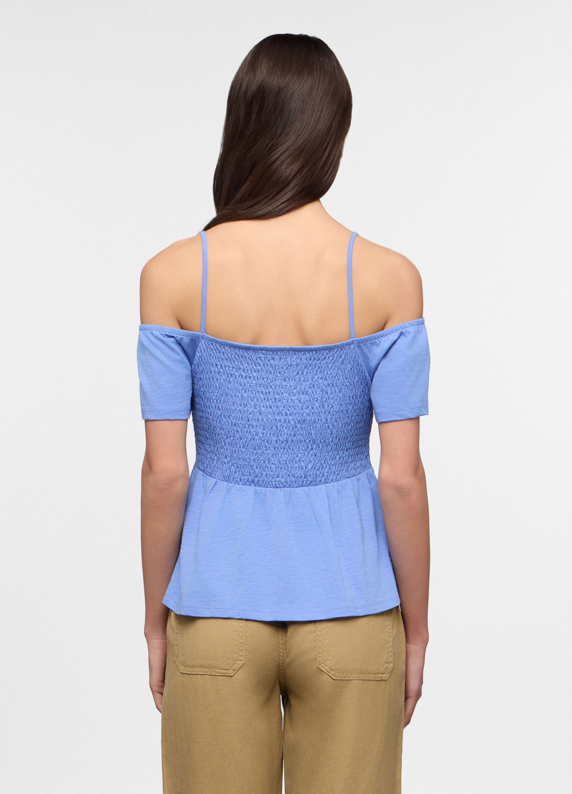 T-shirt fitted con scollo dritto donna_1