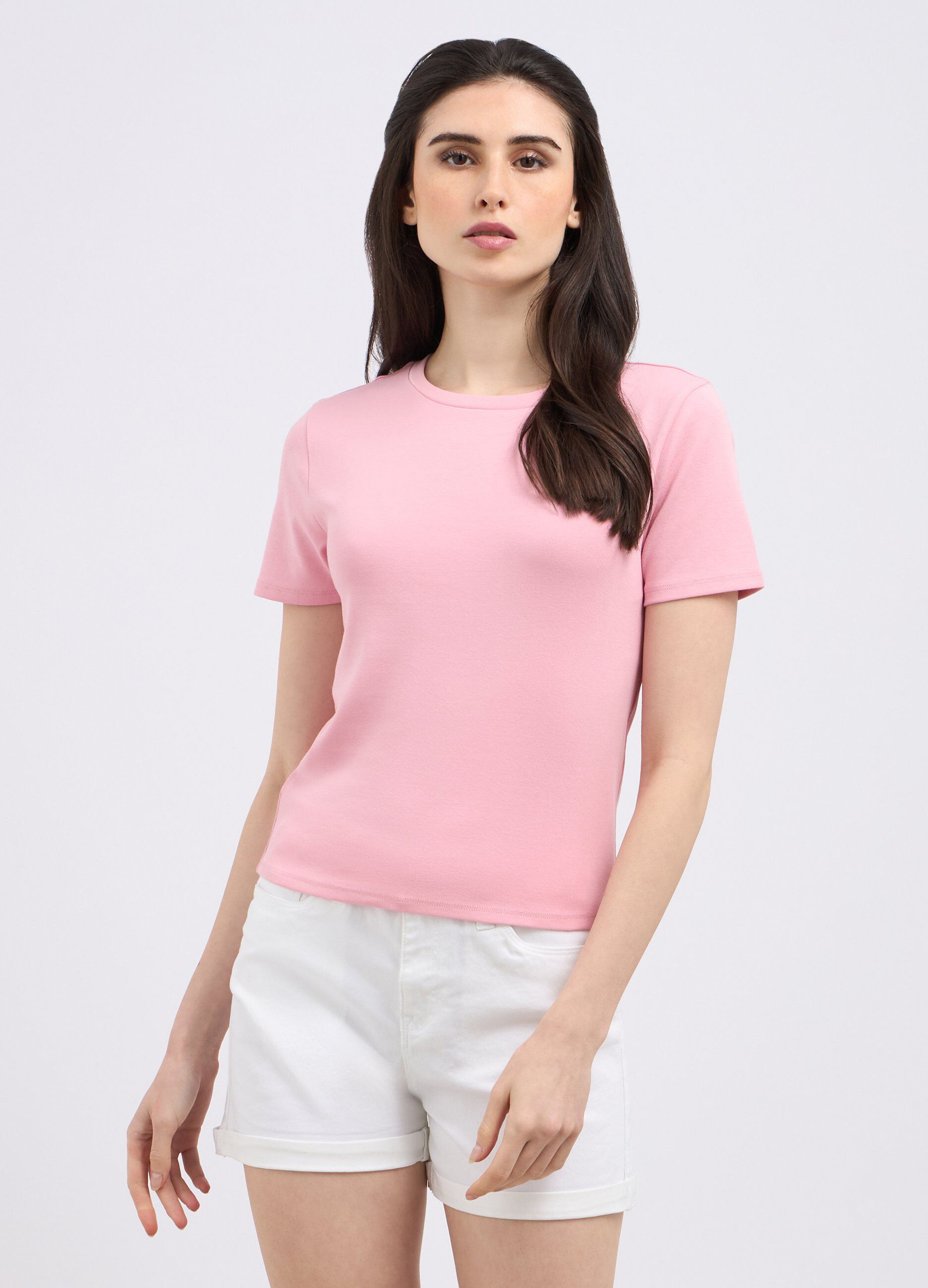 T-shirt in cotone stretch donna_0
