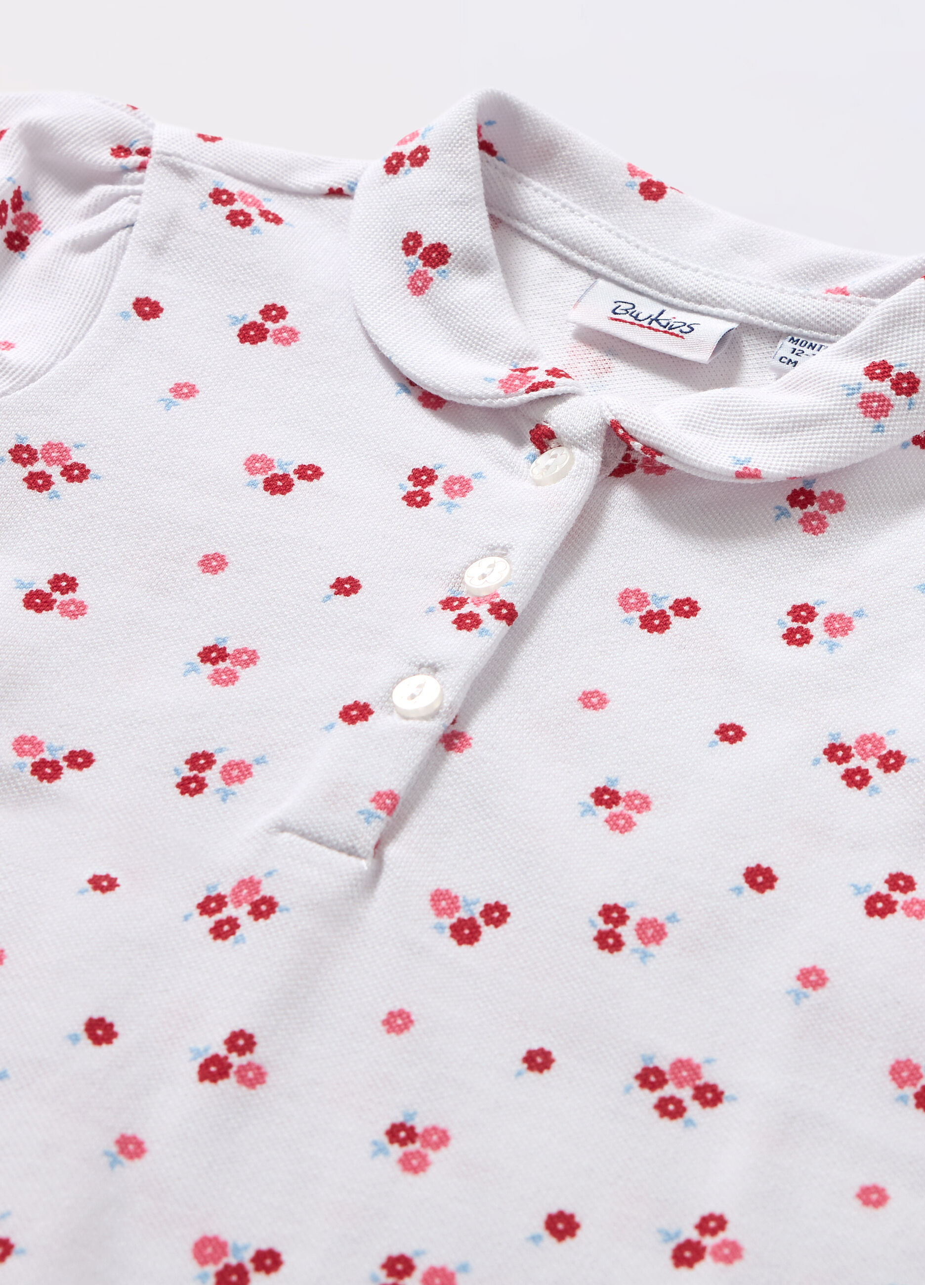 Polo in puro cotone Piquet neonata_1