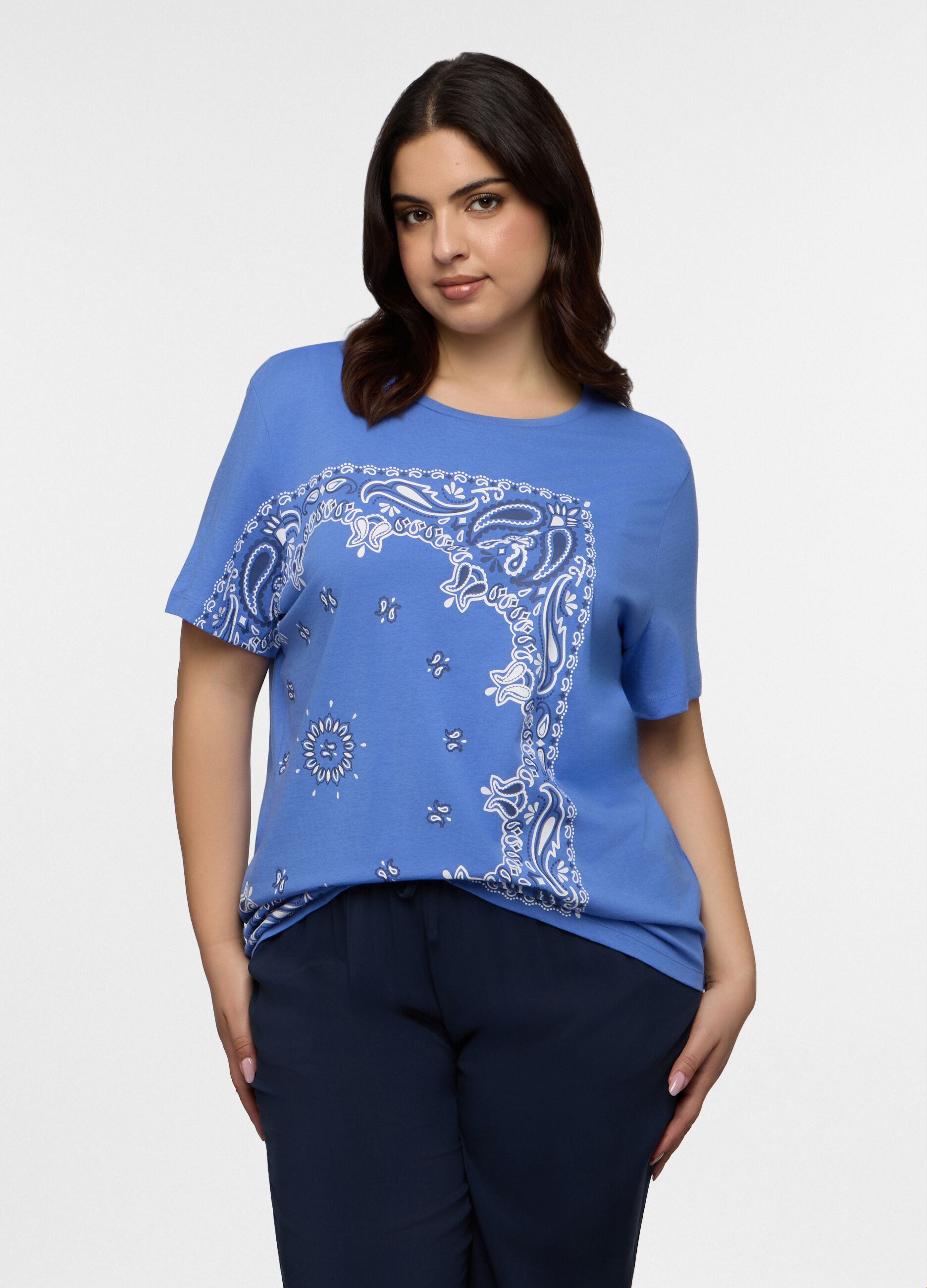 T-shirt girocollo donna curvy_0