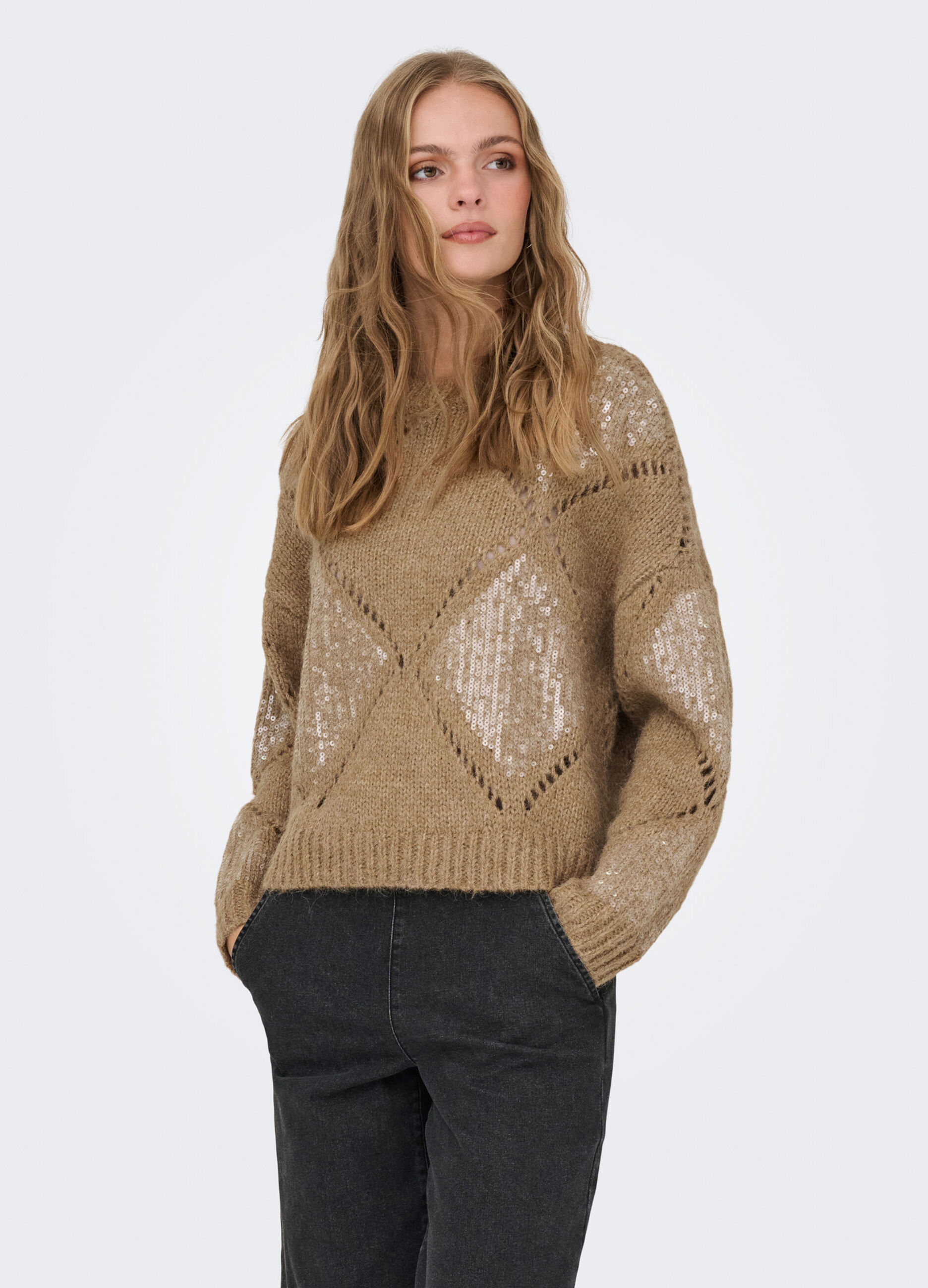 Tricot con paillettes donna_0