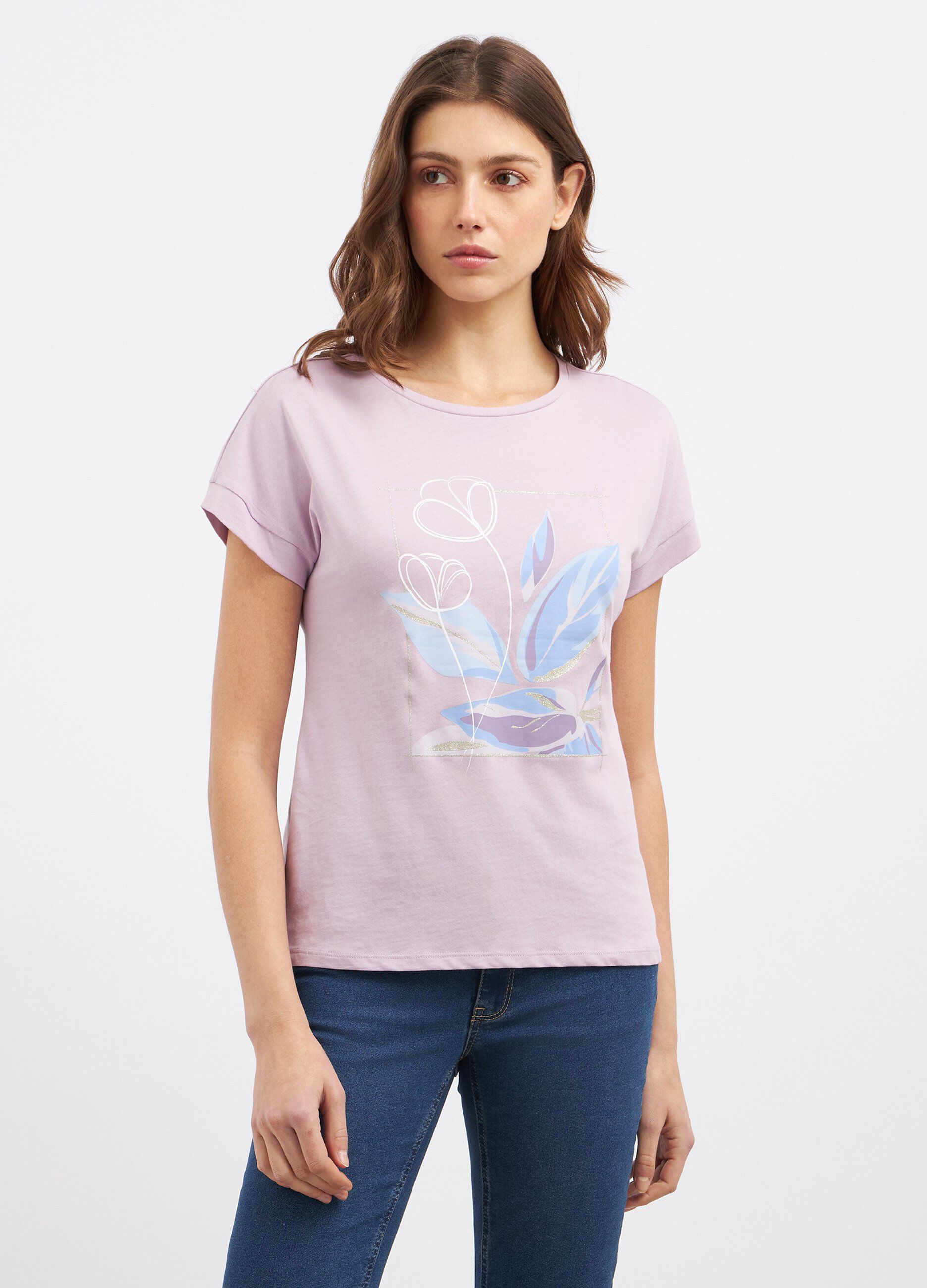 T-shirt in puro cotone donna_0