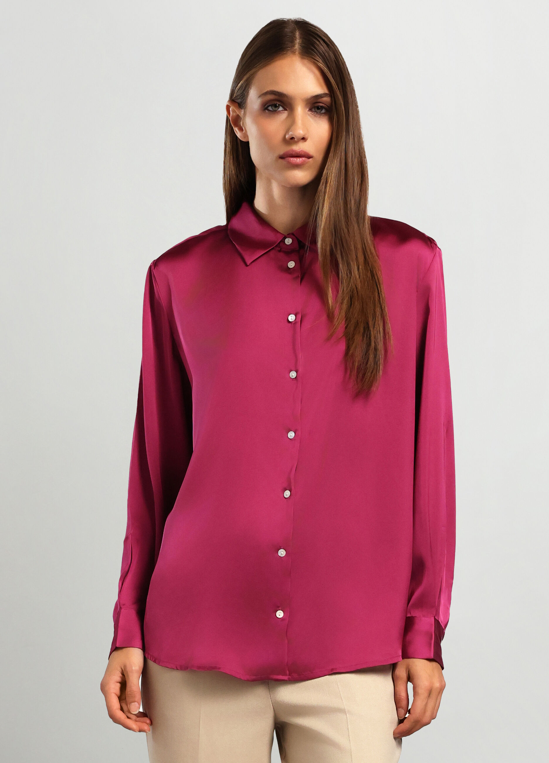 Camicia in raso donna_0