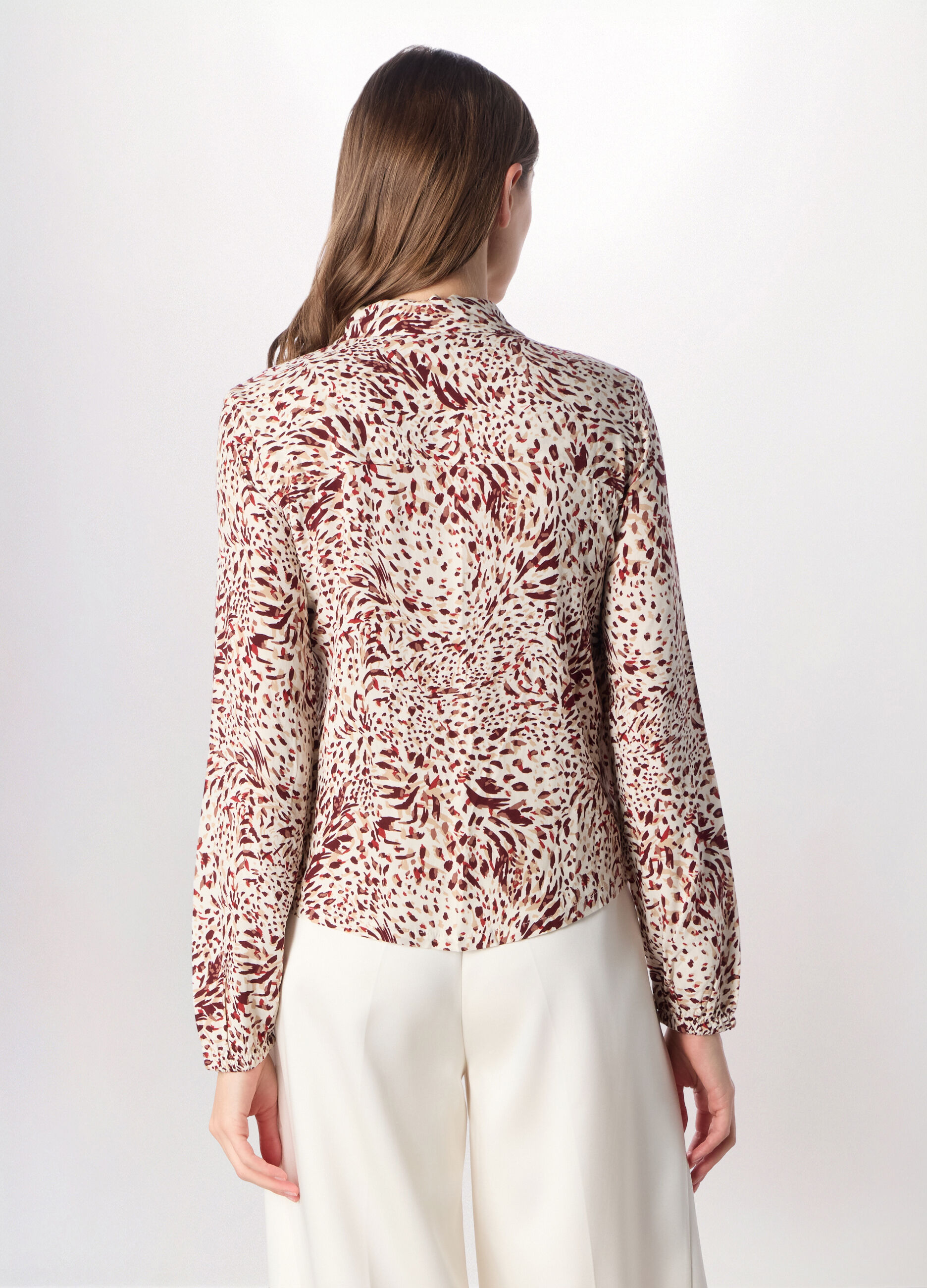 Camicia in pura viscosa con stampa donna_1