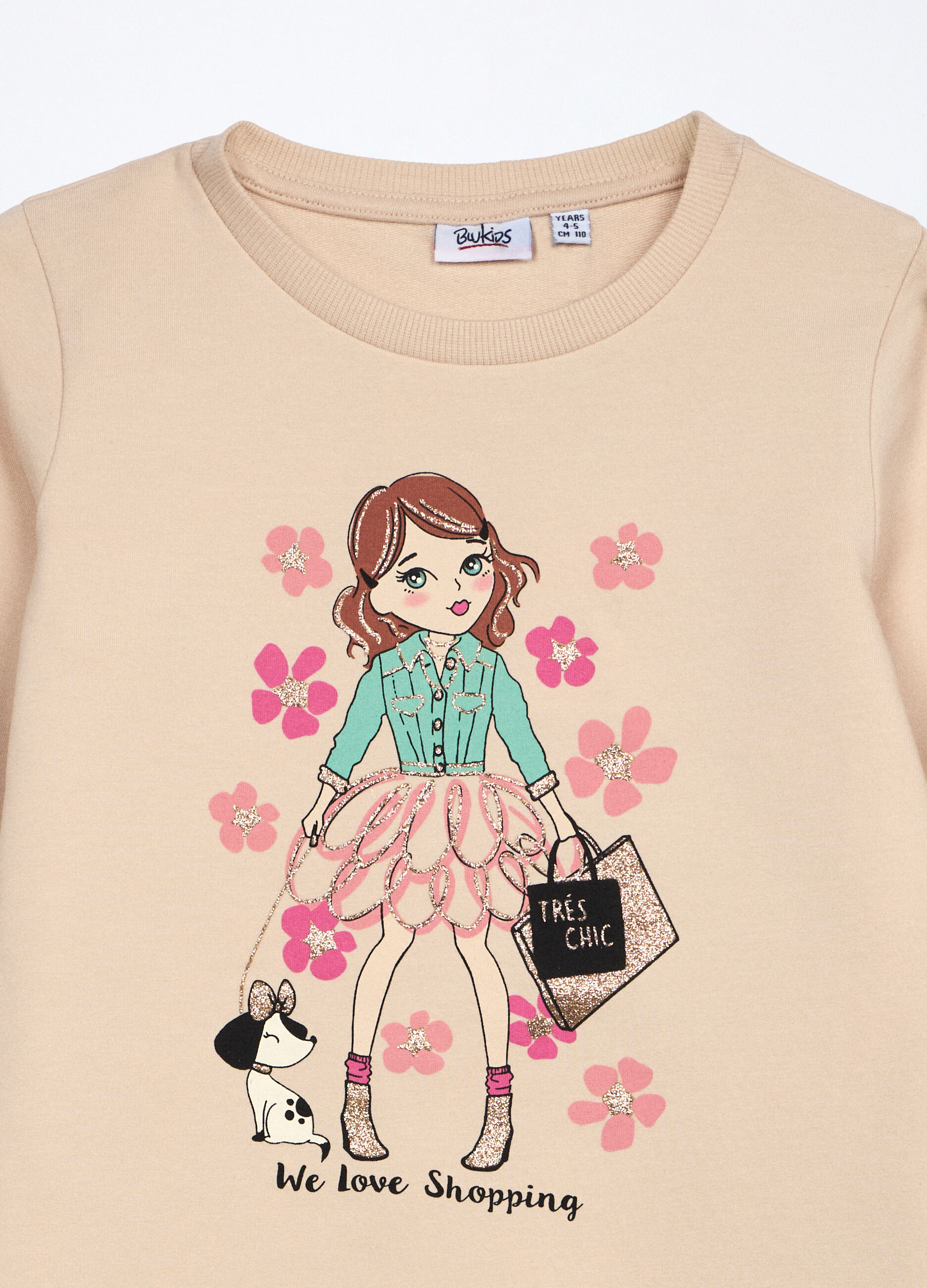 Jogging set in french terry di cotone stretch bambina_2