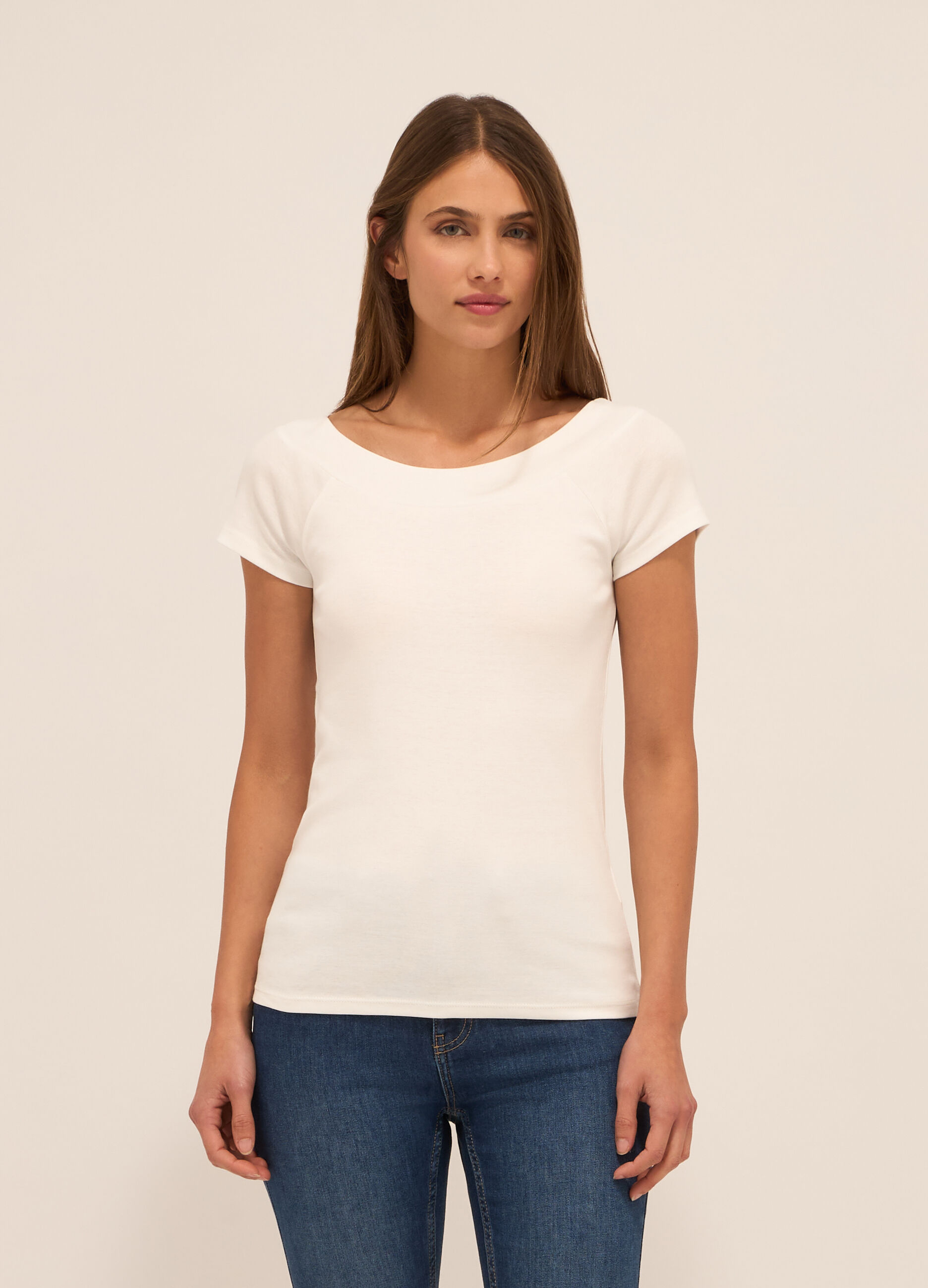 T-shirt in puro cotone donna_0