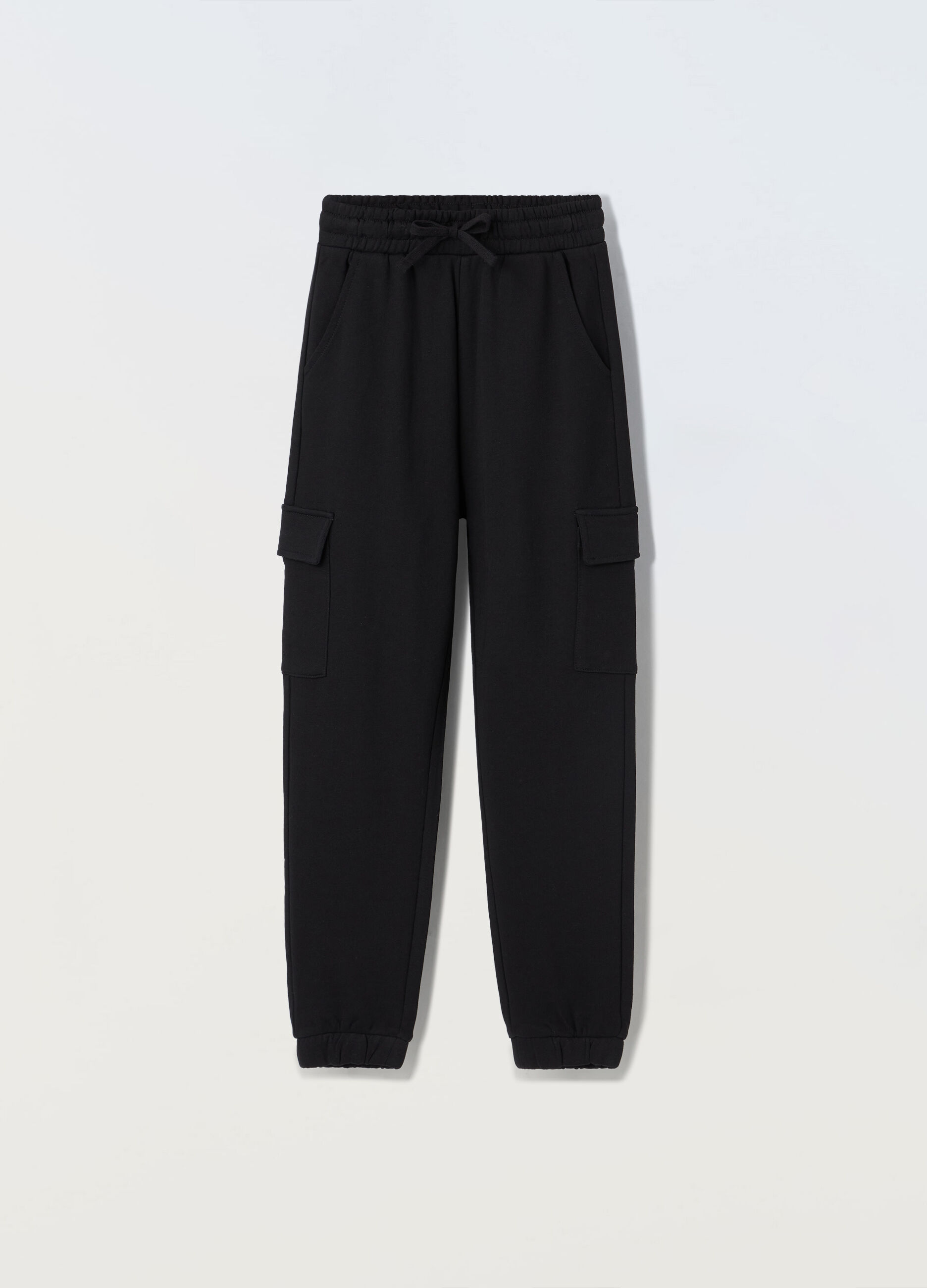 Joggers cargo in french terry di puro cotone ragazza_0
