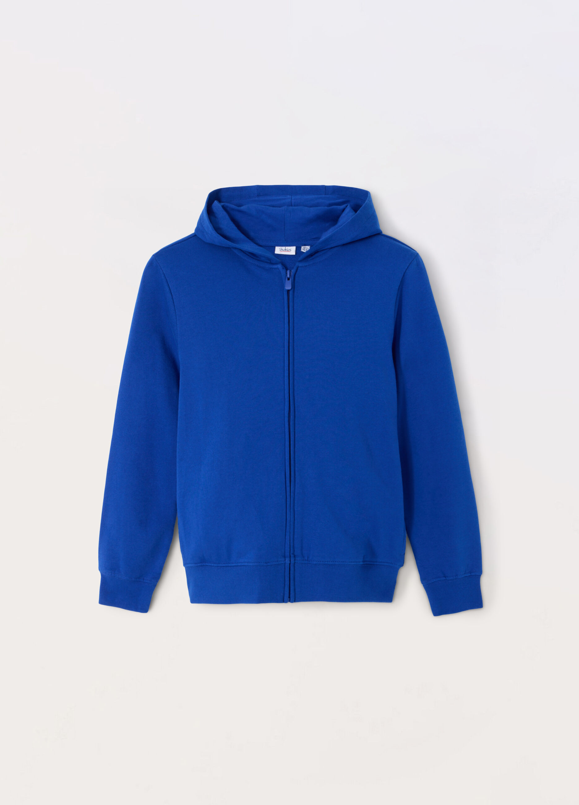 Felpa full zip con cappuccio in puro cotone ragazzo_0