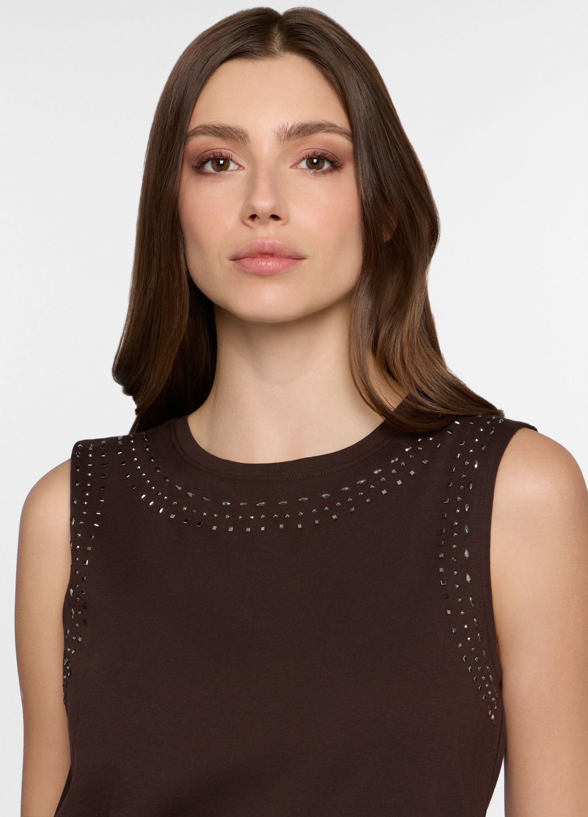 Canotta girocollo in jersey donna_2