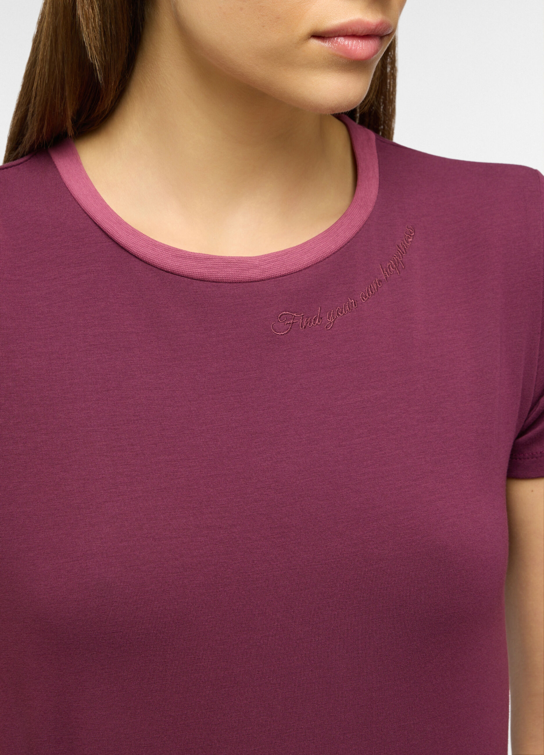 T-shirt girocollo stretch donna_2